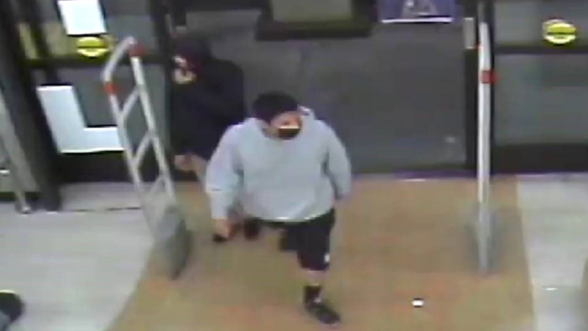 The Los Angeles Police Department released surveillance video images showing the two men suspected in the killing of the Rite Aid employee in Glassell Park on July 15, 2021. (LAPD)