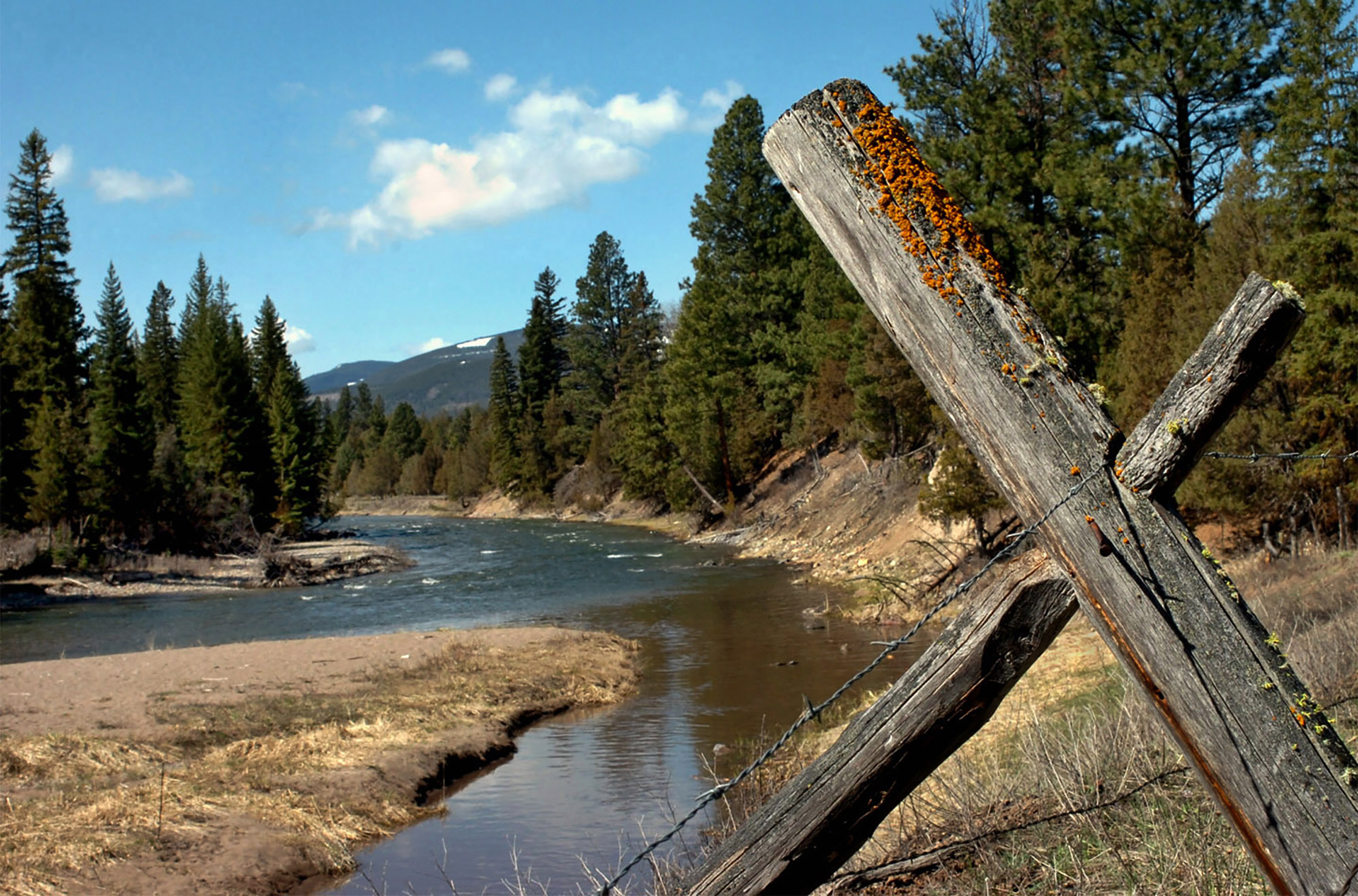 Jacobsen Creek, a tributary of the North Fork of the Blackfoot River, is seen near Ovando, Mont., on April 26, 2006. ( Jennifer Michaelis / The Missoulian via Associated Press)