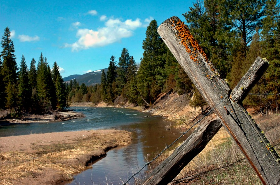 Jacobsen Creek, a tributary of the North Fork of the Blackfoot River, is seen near Ovando, Mont., on April 26, 2006. ( Jennifer Michaelis / The Missoulian via Associated Press)