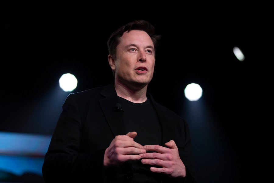 In this March 14, 2019, file photo, Tesla CEO Elon Musk speaks before unveiling the Model Y at the company's design studio in Hawthorne, Calif. (AP Photo/Jae C. Hong, File)