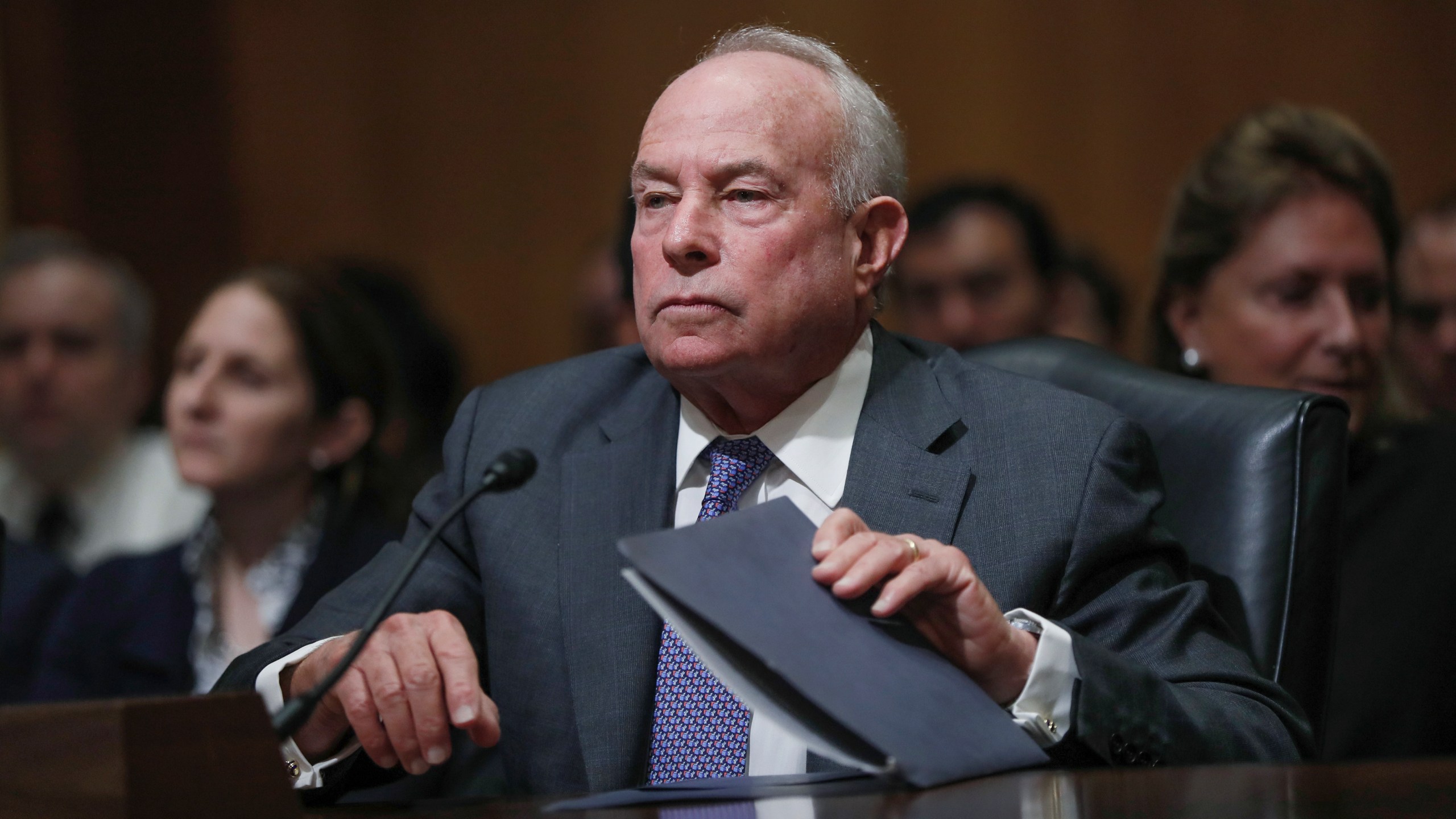 In this Tuesday, Oct. 2, 2018, file photo, the Senate Finance Committee holds a hearing on the nomination of Andrew Saul to be commissioner of the Social Security Administration, on Capitol Hill in Washington. (AP Photo/J. Scott Applewhite, File)