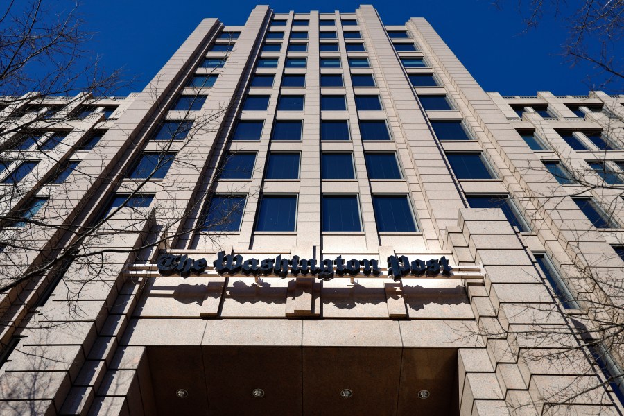 This Feb. 8, 2019 file photo shows The One Franklin Square Building, home of The Washington Post, in downtown Washington. (Pablo Martinez Monsivais/Associated Press)