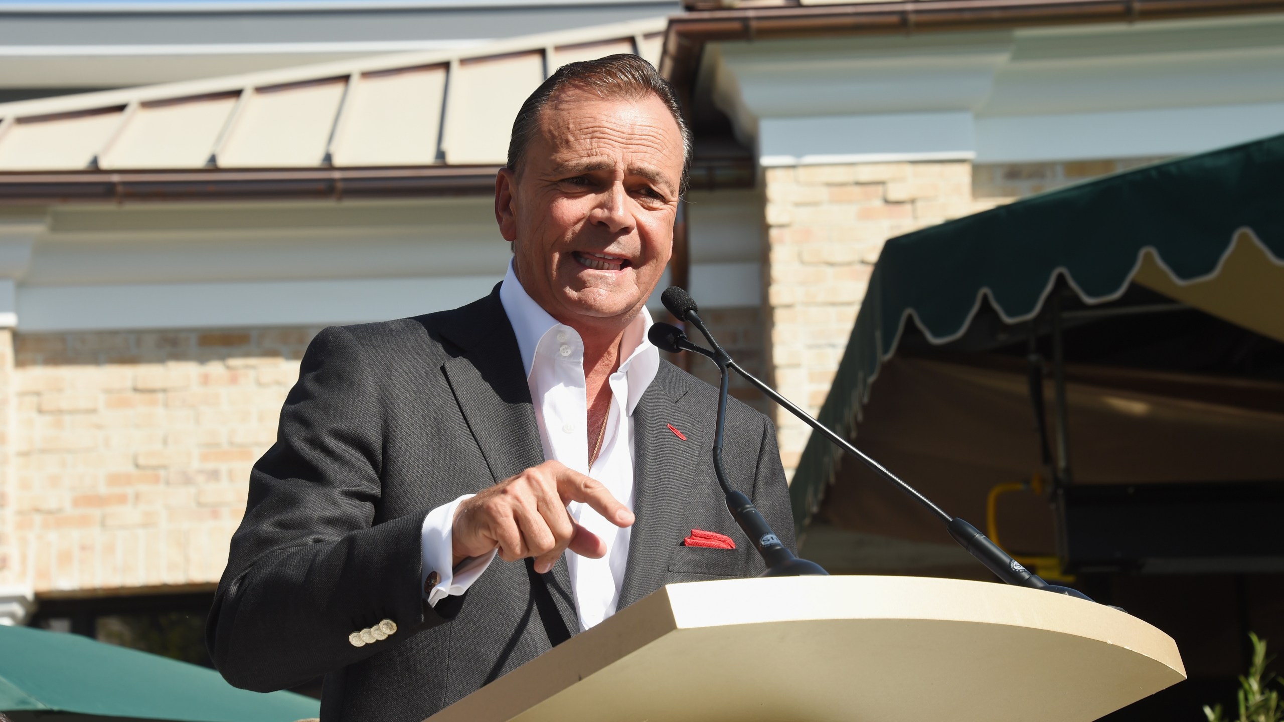 Developer Rick Caruso attends the Palisades Village grand opening private ribbon-cutting ceremony at Palisades Village on September 22, 2018 in Pacific Palisades. (Amanda Edwards/Getty Images)