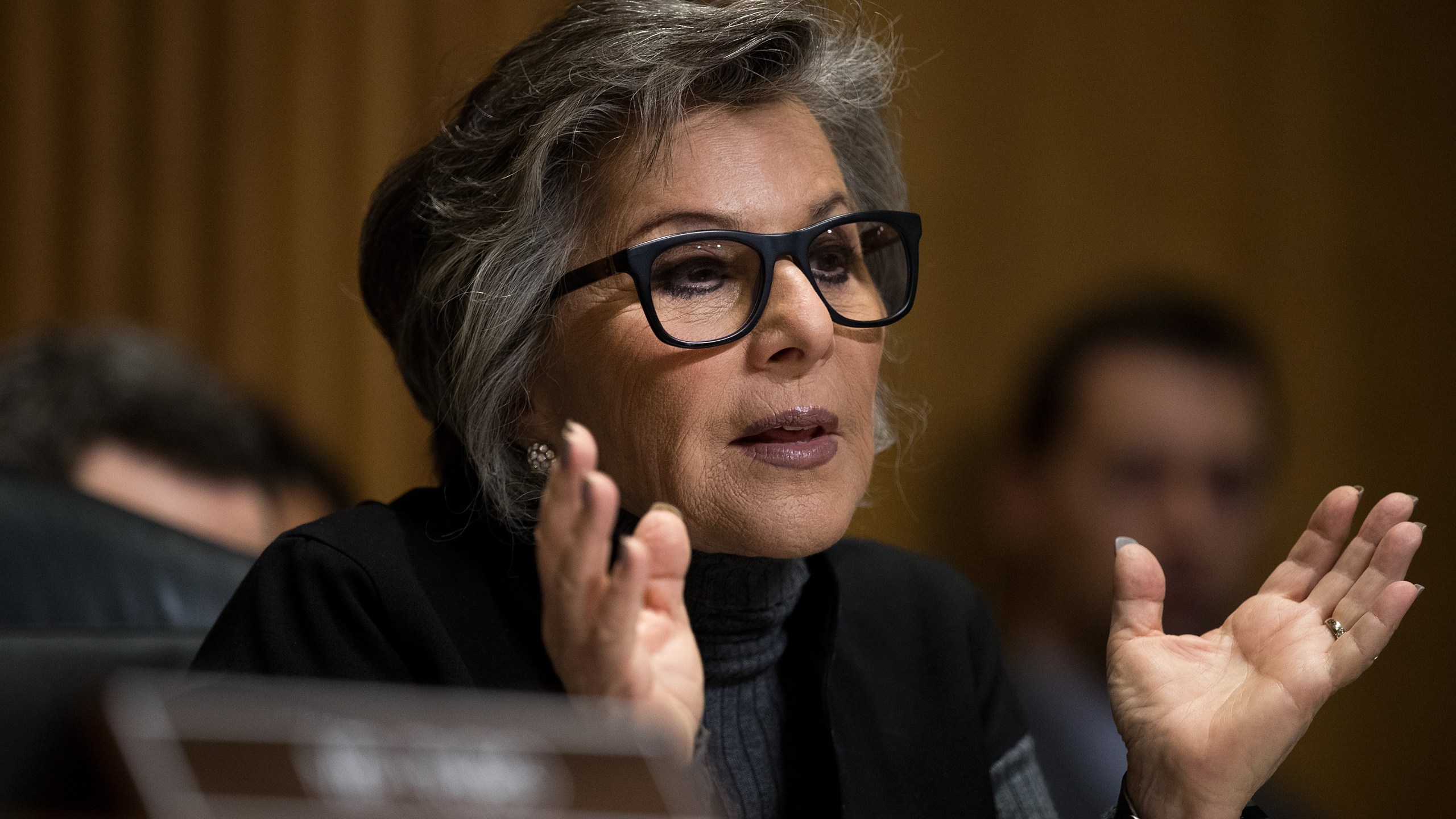 Committee ranking member Sen. Barbara Boxer (D-CA) questions witnesses during a Senate Foreign Relations Committee hearing concerning cartels and the U.S. heroin epidemic, on Capitol Hill on May 26, 2016, in Washington, DC. (Drew Angerer/Getty Images)