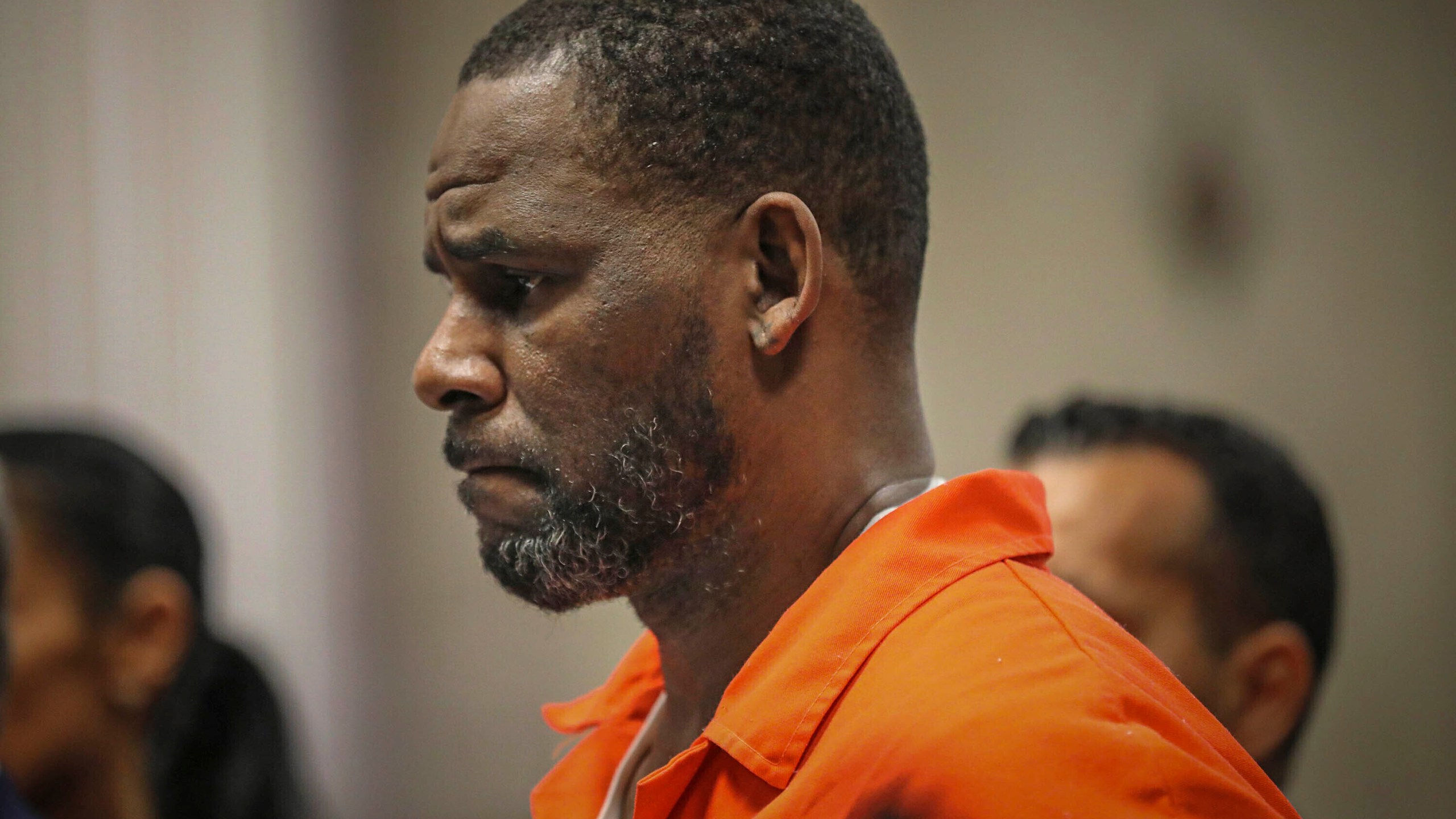 In this Sept. 17, 2019, photo, R. Kelly appears during a hearing at the Leighton Criminal Courthouse in Chicago. (Antonio Perez/Chicago Tribune via AP, Pool)