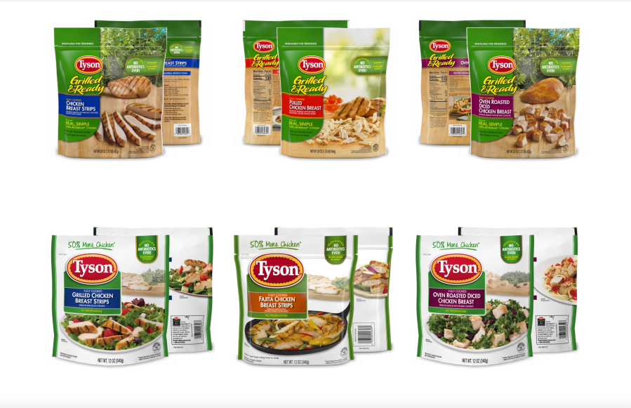 Tyson brand products being recalled are seen in images released by the company July 3, 2021.