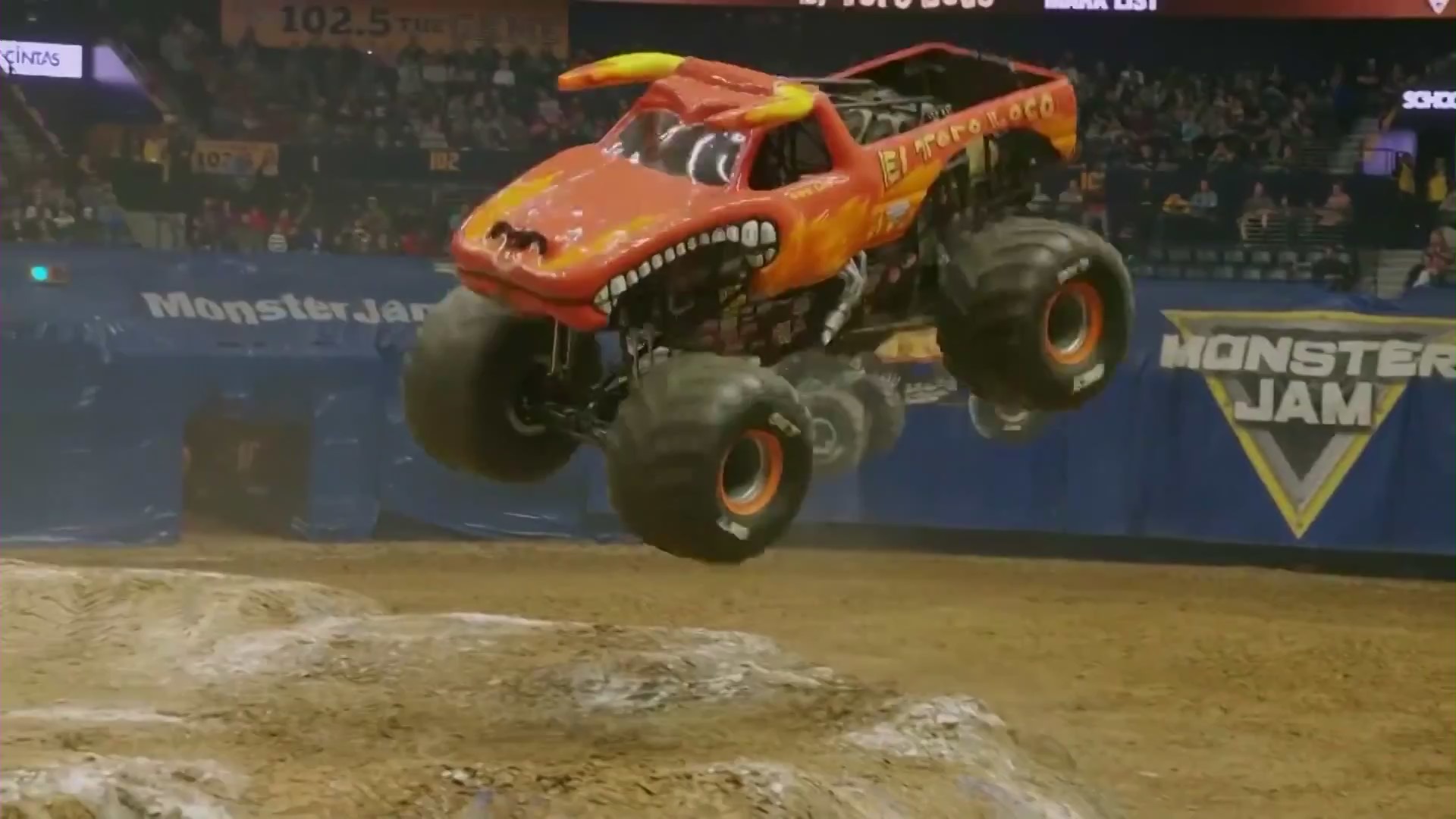 Monster Jam at Staples Center July 23, 2021. (KTLA)