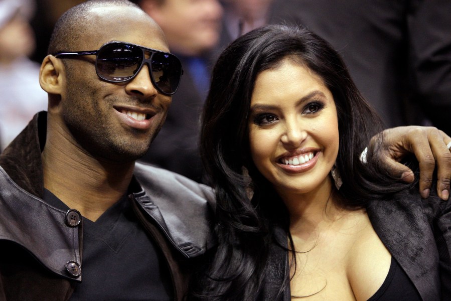 In this Feb. 13, 2010, file photo, Los Angeles Lakers guard Kobe Bryant and his wife, Vanessa, attend the skills competition at the NBA basketball All-Star Saturday Night in Dallas. (AP Photo/LM Otero, File)