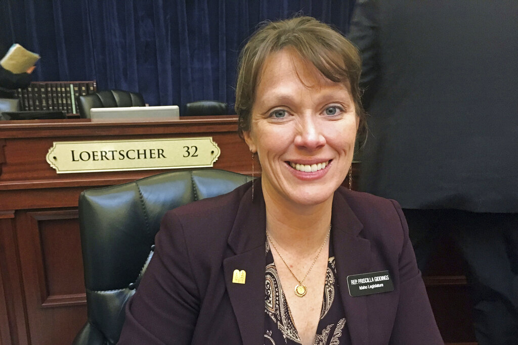 In this March 1, 2018, file photo, Idaho Republican state Rep. Priscilla Giddings sits at the Capitol in Boise. (AP Photo/Kimberlee Kruesi, File)