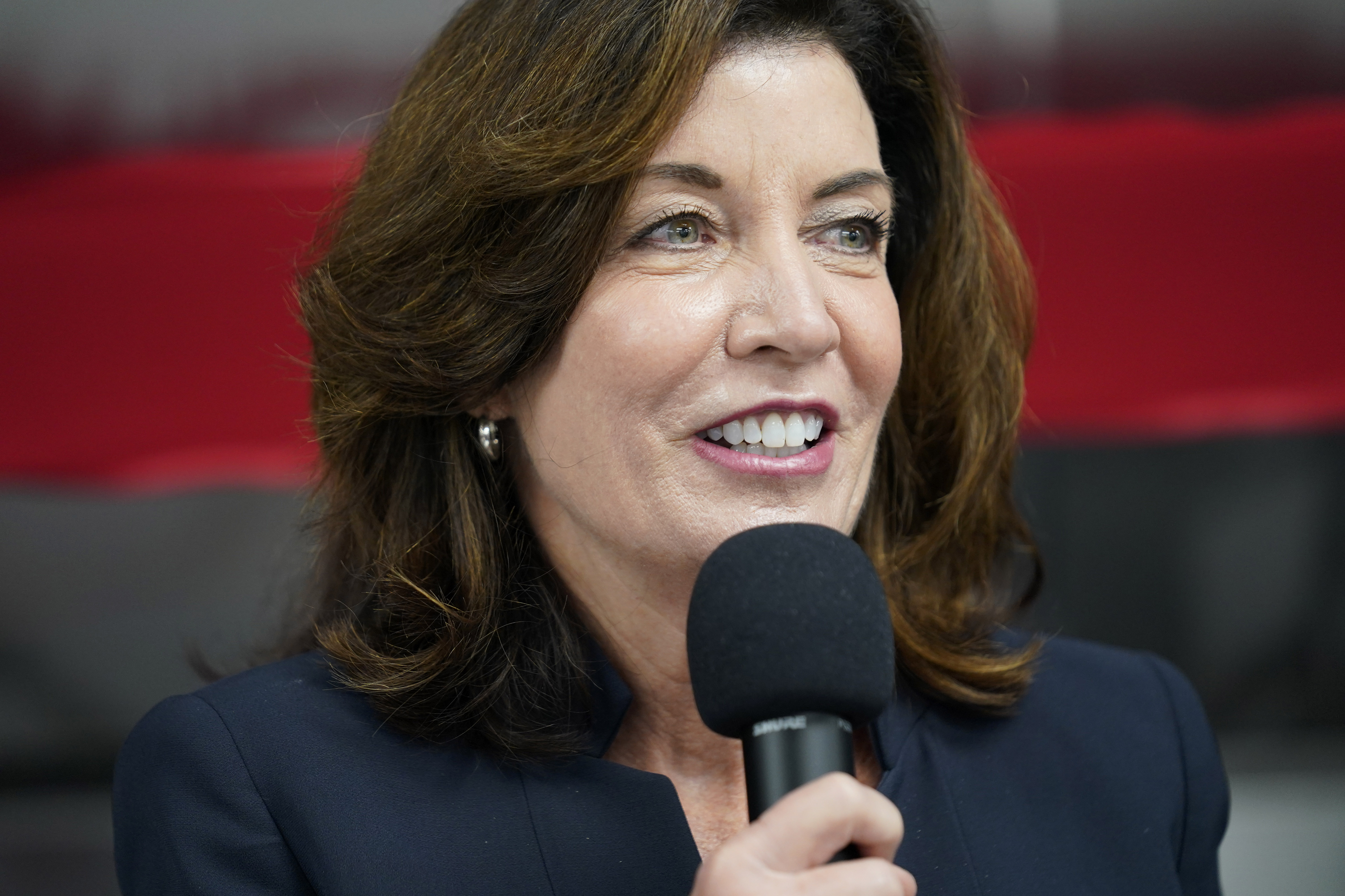 Lieutenant Governor of New York Kathy Hochul speaks at a ribbon cutting ceremony in the Bronx borough of New York, Tuesday, May 4, 2021. Gov. Andrew Cuomo faces possible impeachment following findings from an independent investigation overseen by state Attorney General Letitia James. If the governor resigns or is impeached, Hochul stands poised to become New York's first female governor in a state whose last three male governors have been marred by scandal. (AP Photo/Seth Wenig, File)