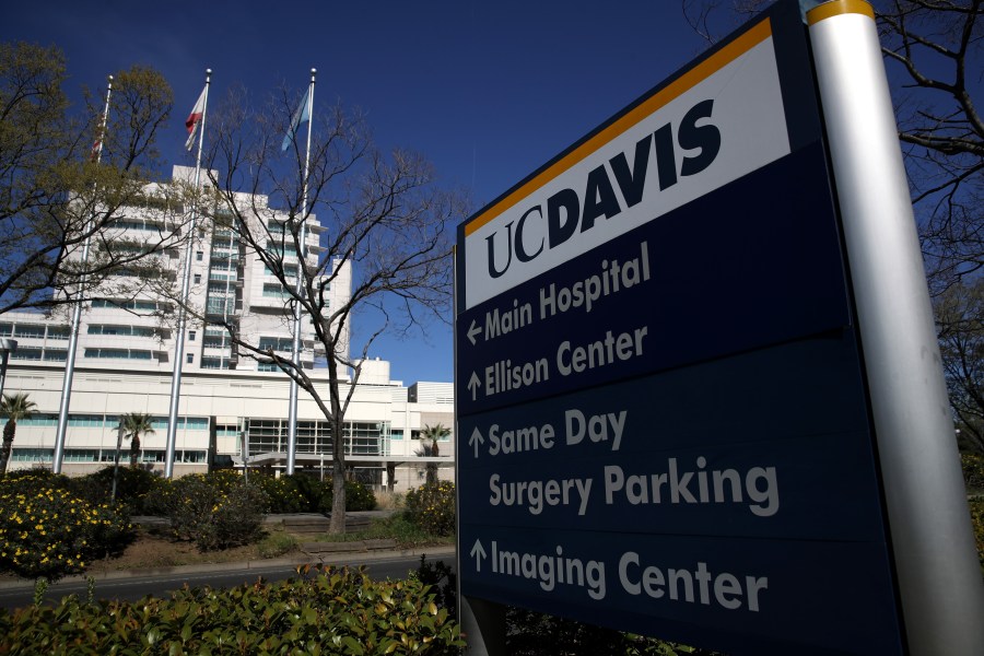 A view of UC Davis Medical Center on Feb. 27, 2020, in Sacramento. A Solano County resident who is the first confirmed case of the Coronavirus COVID-19 that was "community acquired" has been held in isolation while undergoing treatment at the UC Davis Medical Center for the past week. (Justin Sullivan/Getty Images)