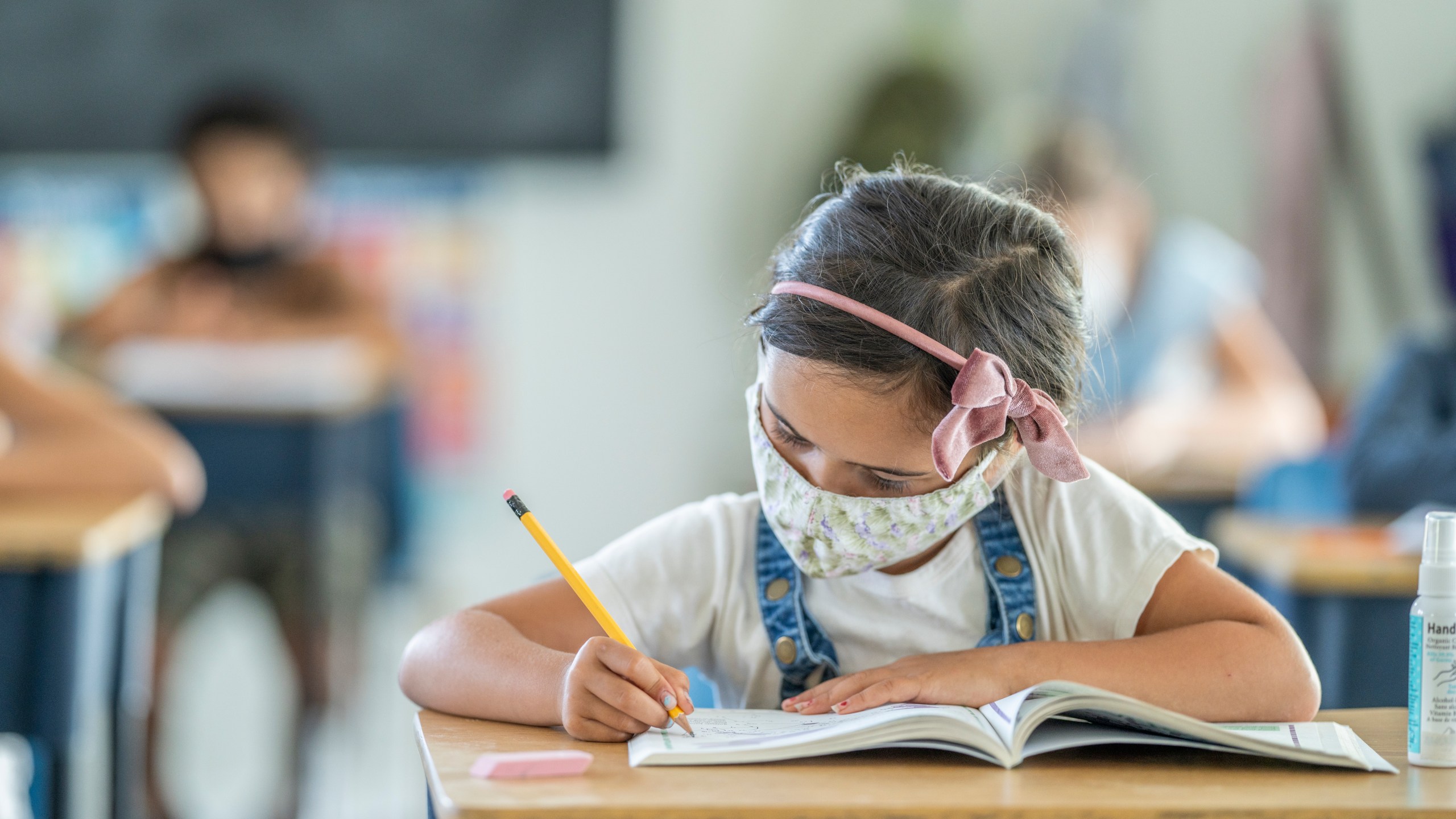 This undated file photo shows a student working in a classroom. (Getty Images)