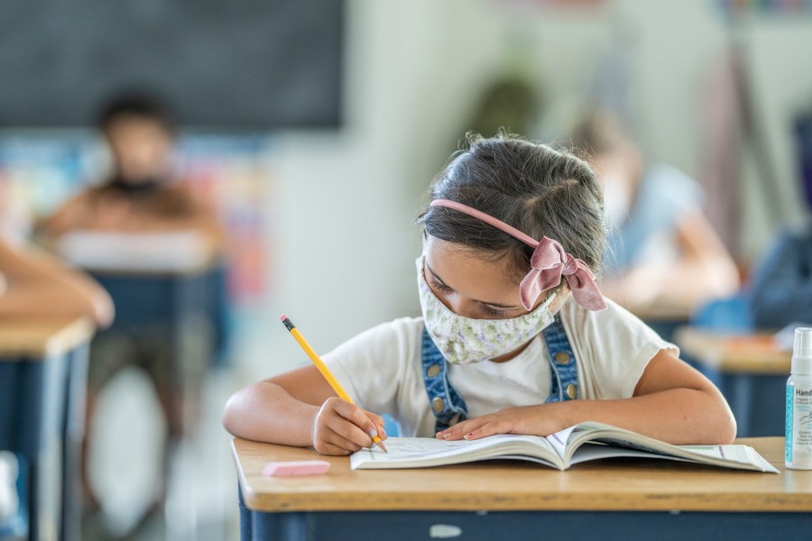 This undated file photo shows a student working in a classroom. (Getty Images)