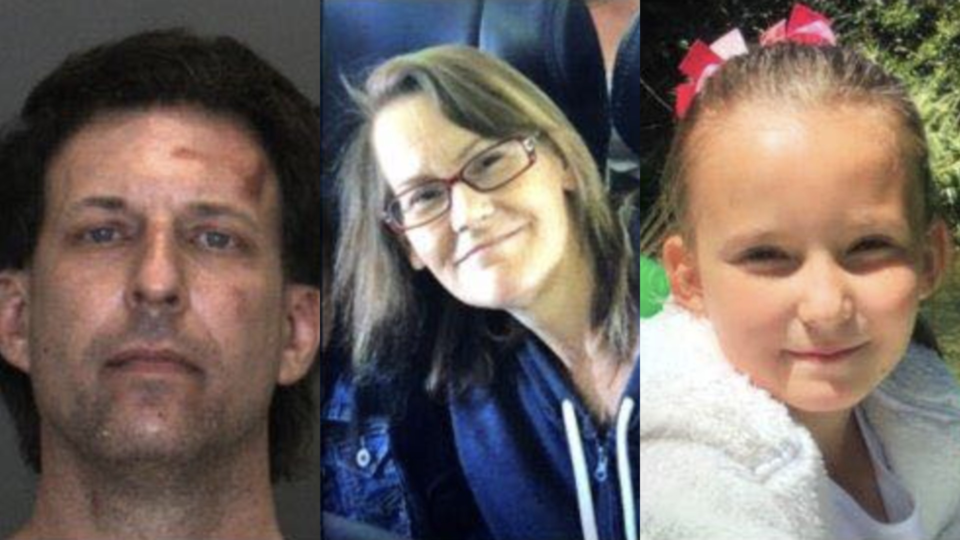 John Roberts, 49, Julie Englehart, 49, and their daughter, Brooke Roberts, 11, are seen in images provided by the San Bernardino County Sheriff's Department.