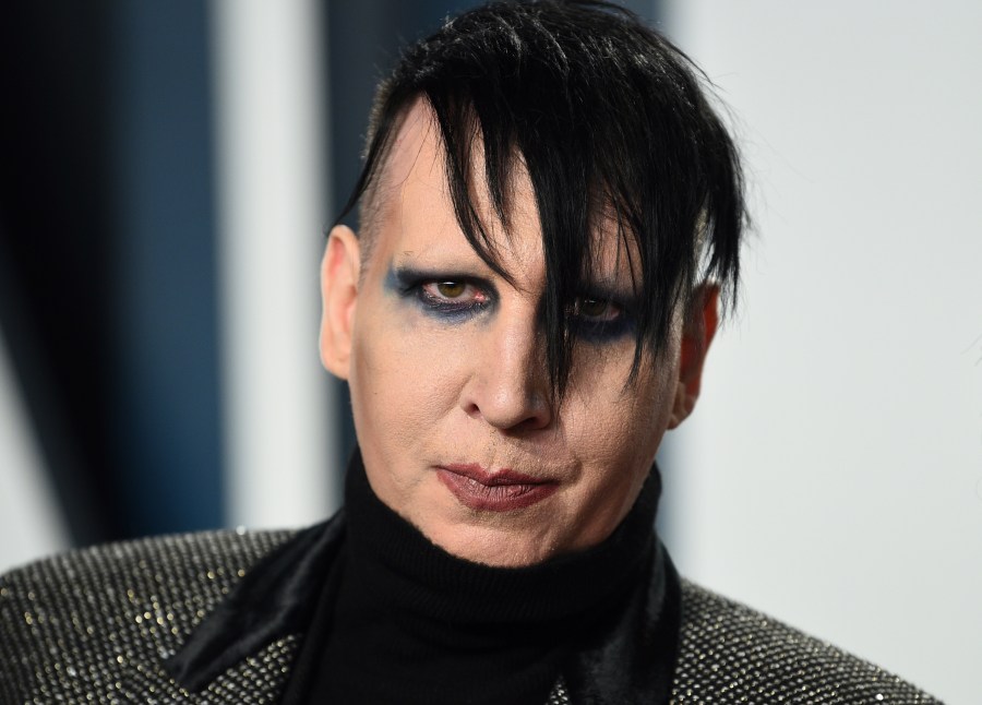 Marilyn Manson arrives at the Vanity Fair Oscar Party on Feb. 9, 2020, in Beverly Hills, Calif. (Evan Agostini/Invision/AP, File)