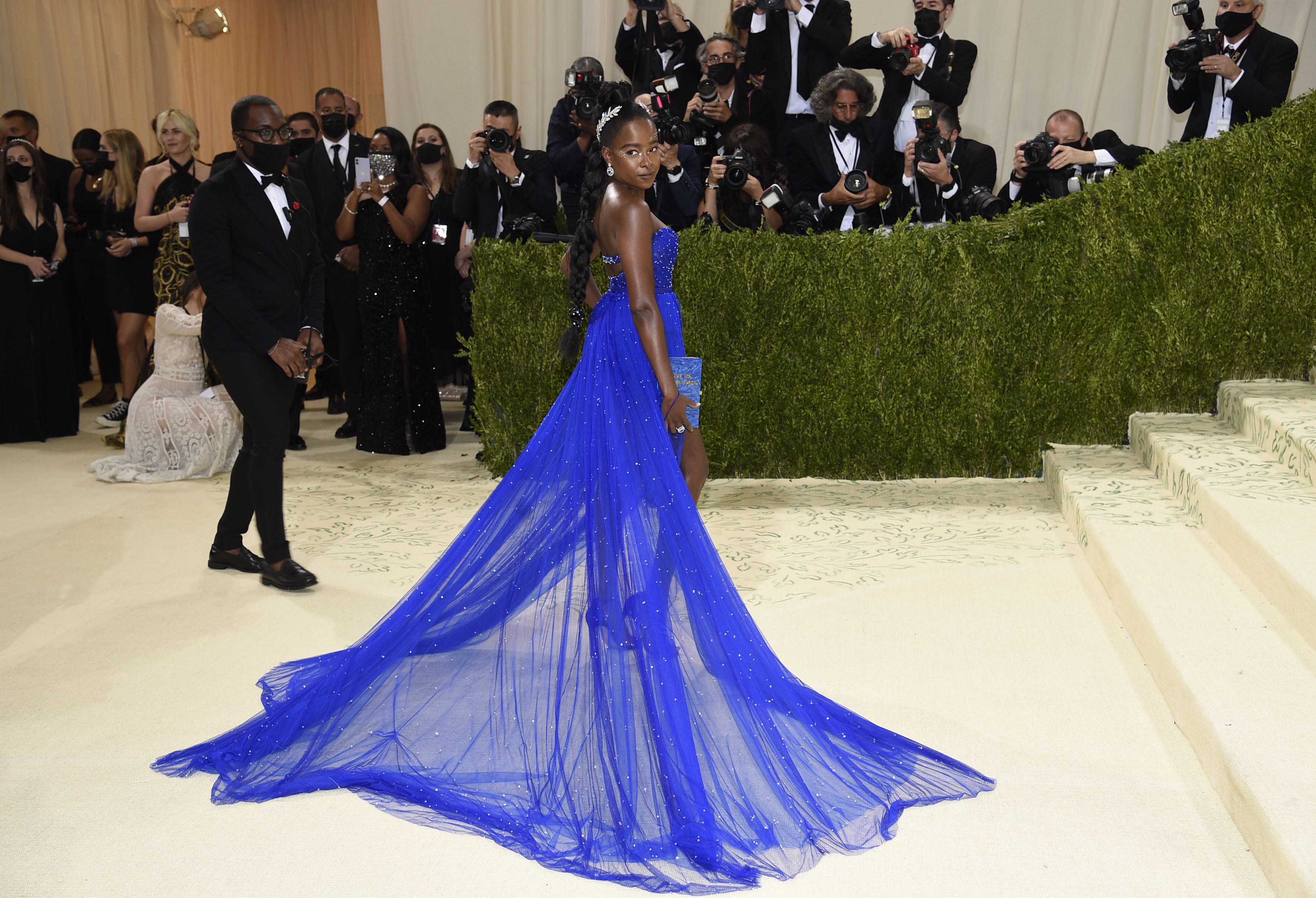 Amanda Gorman attends The Metropolitan Museum of Art's Costume Institute benefit gala celebrating the opening of the "In America: A Lexicon of Fashion" exhibition on Sept. 13, 2021, in New York. (Evan Agostini/Invision/AP)