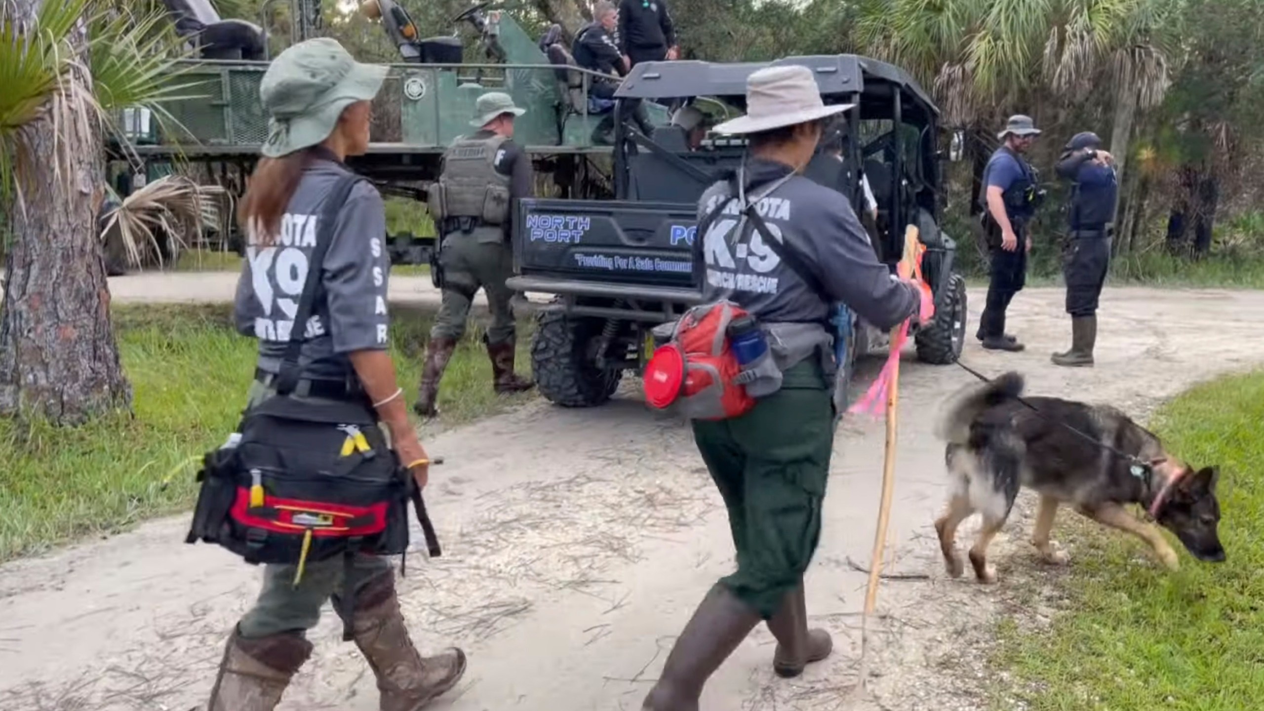 Search teams fanout at Carlton Reserve park near North Port, Fla., to search for Brian Laundrie, the boyfriend of Gabrielle “Gabby” Petito, on Sept. 22, 2021. (North Port Police Department via Associated Press)