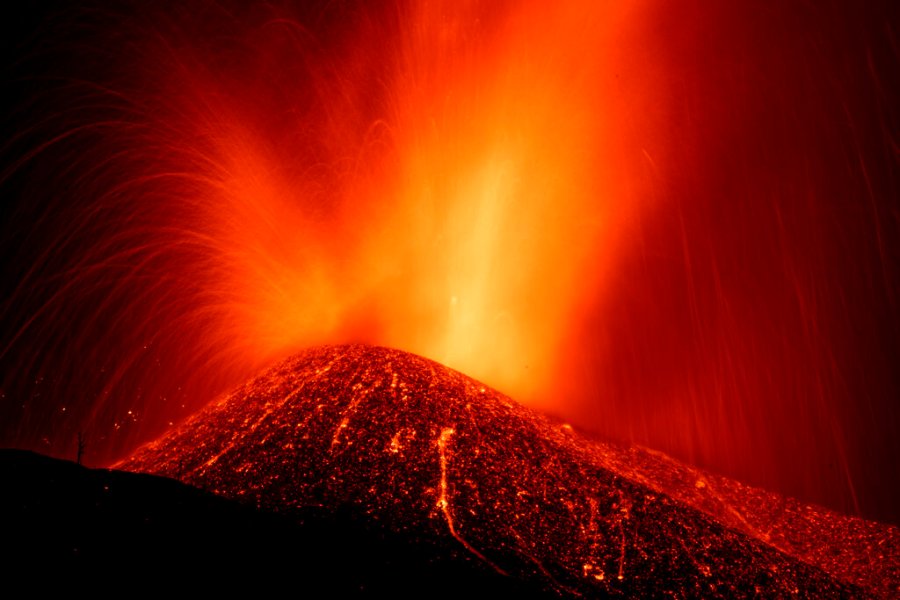 Lava from a volcano eruption flows on the island of La Palma in the Canaries, Spain, Thursday, Sept. 23, 2021. (AP Photo/Emilio Morenatti)