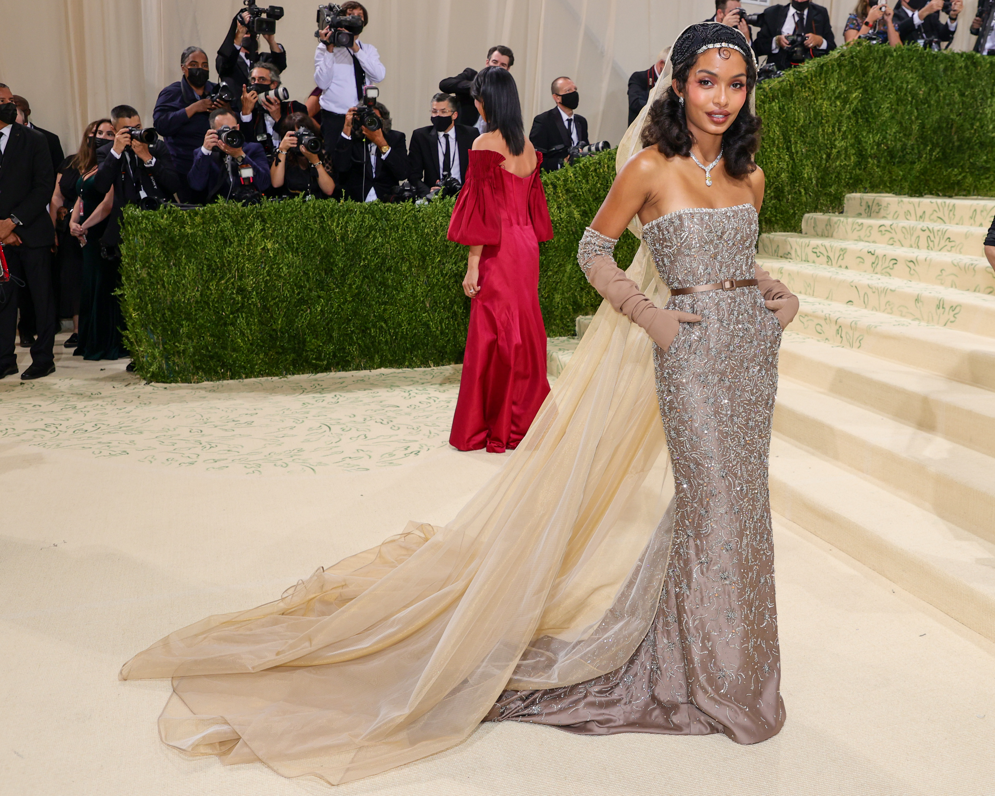 Yara Shahidi attends The 2021 Met Gala Celebrating In America: A Lexicon Of Fashion at Metropolitan Museum of Art on Sept. 13, 2021 in New York City. (Theo Wargo/Getty Images)