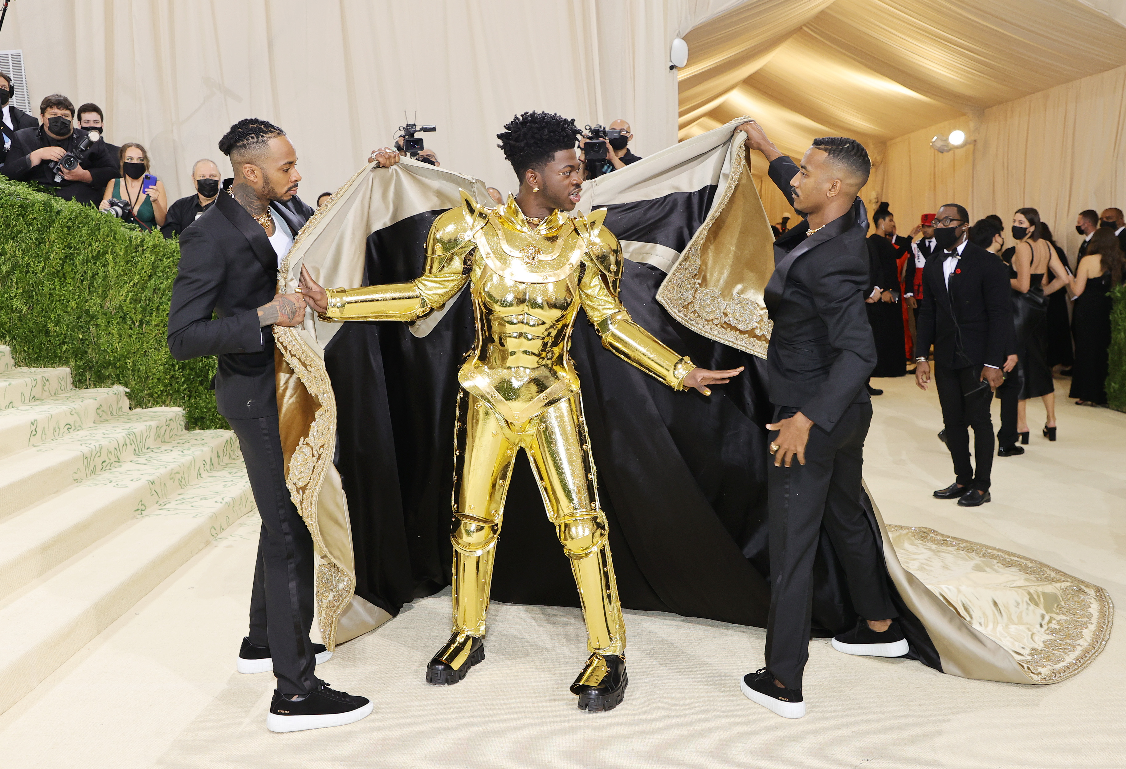 Lil Nas X attends The 2021 Met Gala Celebrating In America: A Lexicon Of Fashion at Metropolitan Museum of Art on Sept. 13, 2021, in New York City. (Mike Coppola/Getty Images)