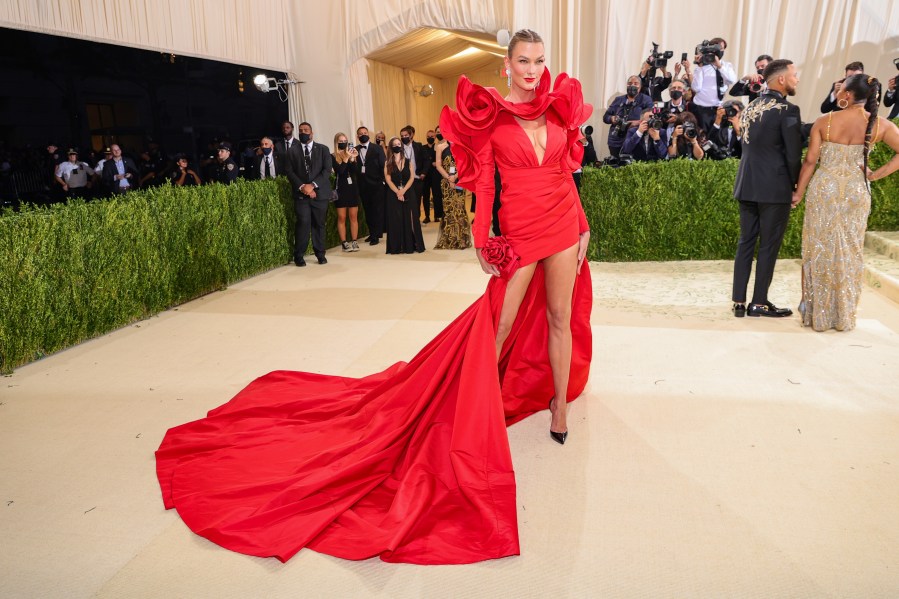 Karlie Kloss attends The 2021 Met Gala Celebrating In America: A Lexicon Of Fashion at Metropolitan Museum of Art on Sept. 13, 2021, in New York City. (Theo Wargo/Getty Images)