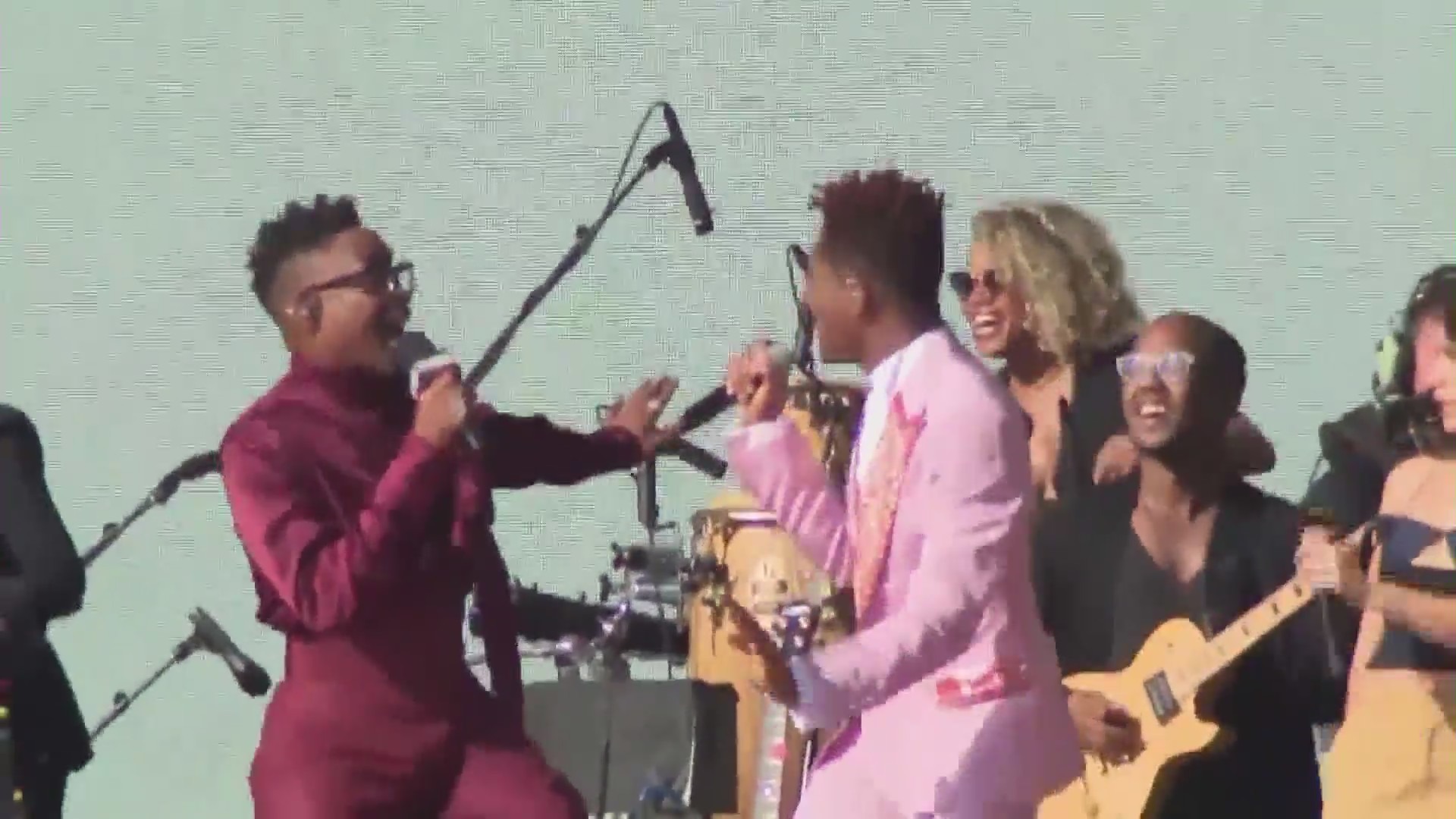 Billy Porter and Jon Batiste performed in New York City as part of Global Citizen Live on Sept. 25, 2021. (WPIX)