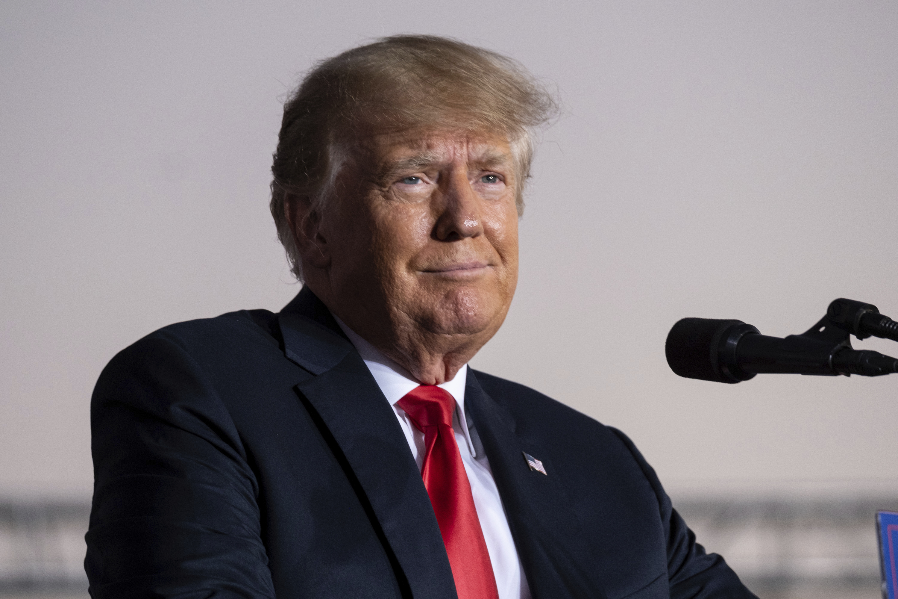 Former President Donald Trump speaks during his Save America rally in Perry, Ga., on Sept. 25, 2021. (Ben Gray/Associated