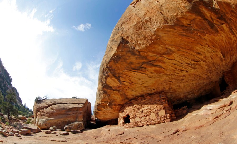 In this June 22, 2016, file photo, the "House on Fire" ruins are shown in Mule Canyon, near Blanding, Utah. (AP Photo/Rick Bowmer, File)