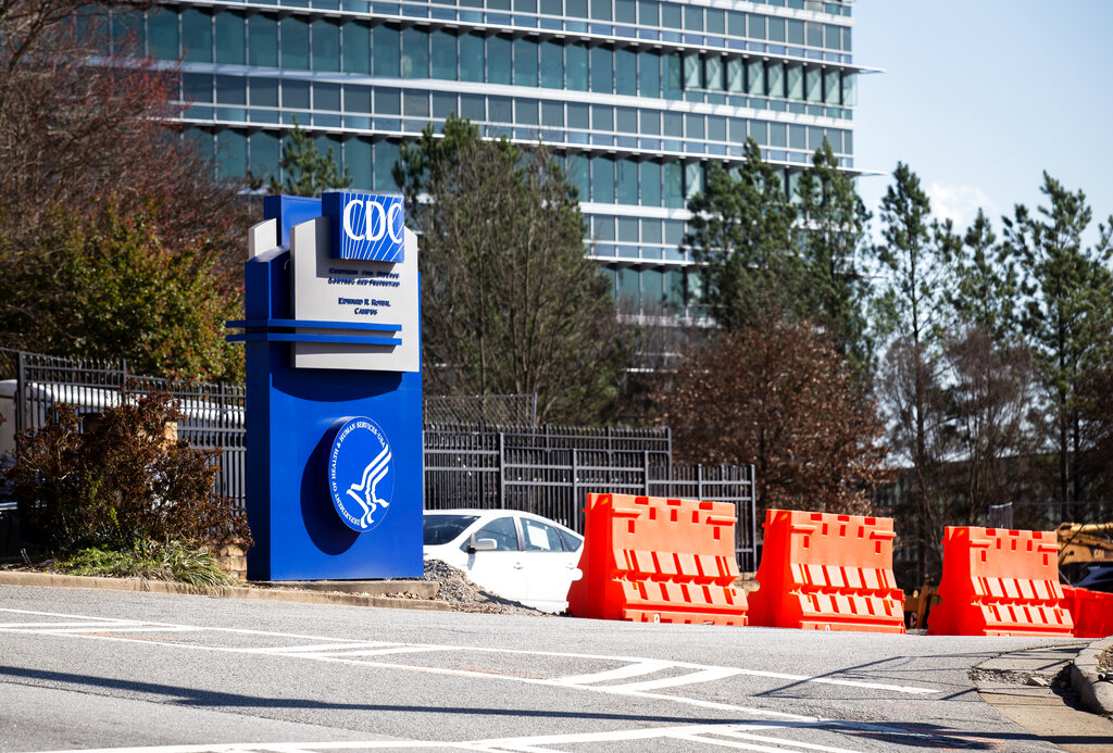 In this Friday, March 6, 2020, file photo, the headquarters for Centers for Disease Control and Prevention is shown in Atlanta, Georgia. (AP Photo/Ron Harris, File)