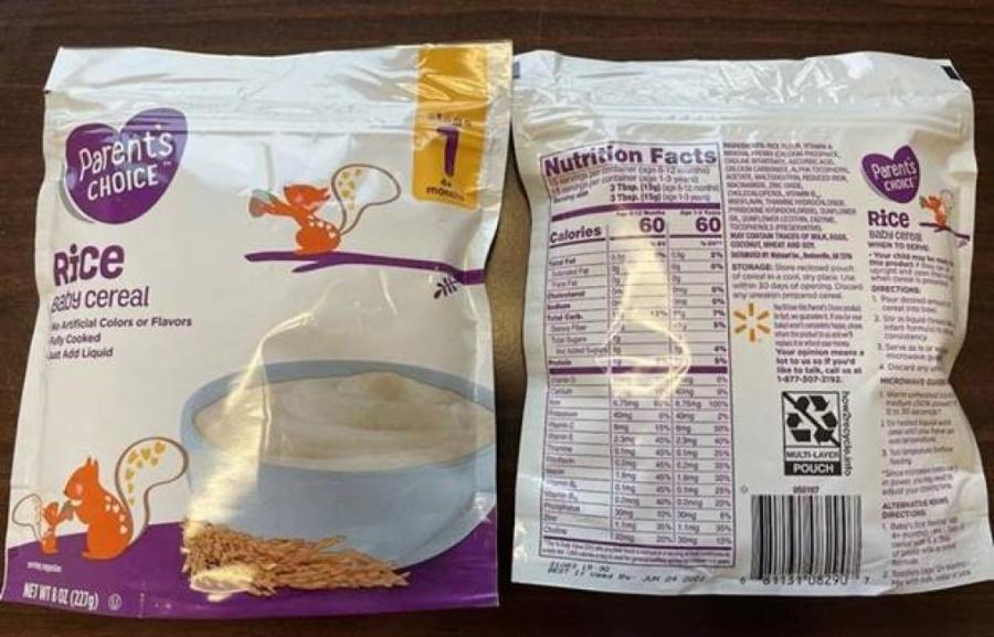 Parent’s Choice Rice Baby Cereal (FDA)