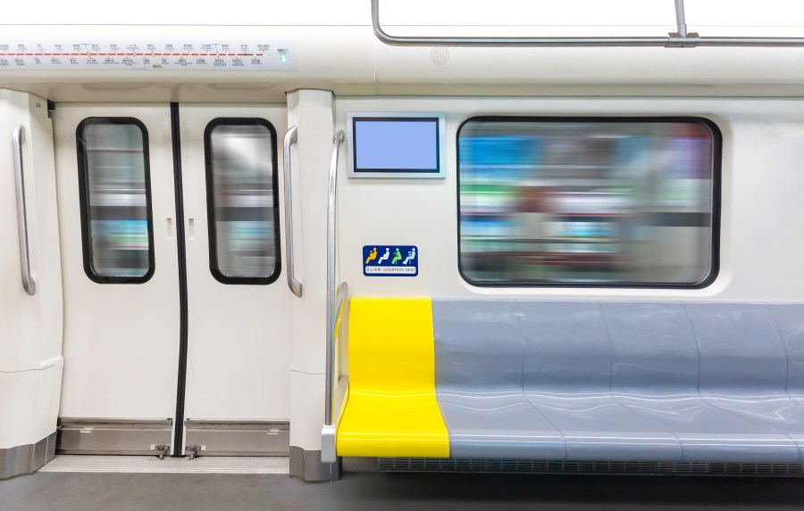 The interior view of a subway train is seen in a file image. (iStock/Getty Images Plus)