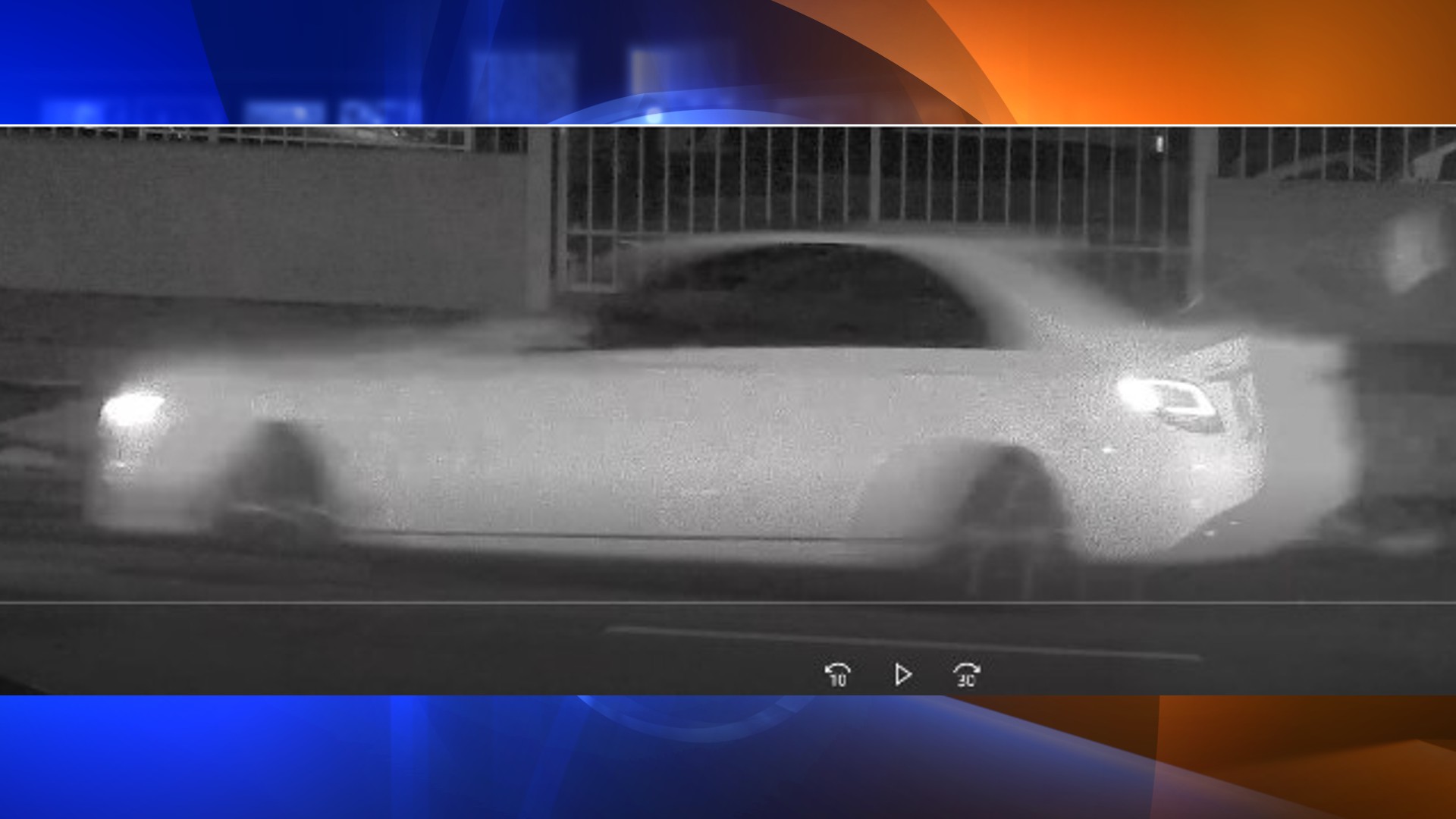 Police believe this white Mercedes-Benz was involved in a hit-and-run in East Hollywood on Oct. 9, 2021. (LAPD)