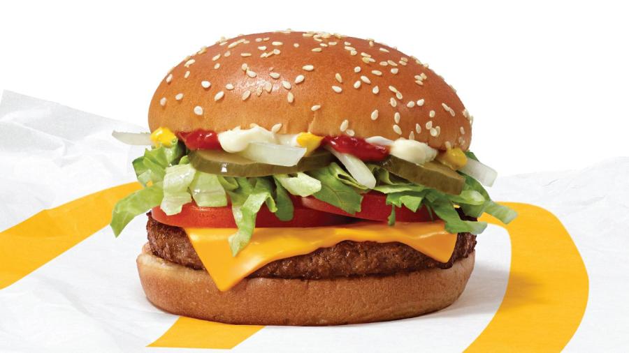 The McPlant is seen in a photo released by McDonald's on Oct. 14, 2021.