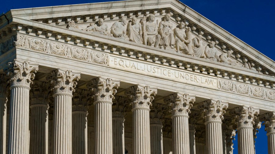 This Friday, Sept. 3, 2021, photo shows the Supreme Court in Washington. (AP Photo/J. Scott Applewhite)