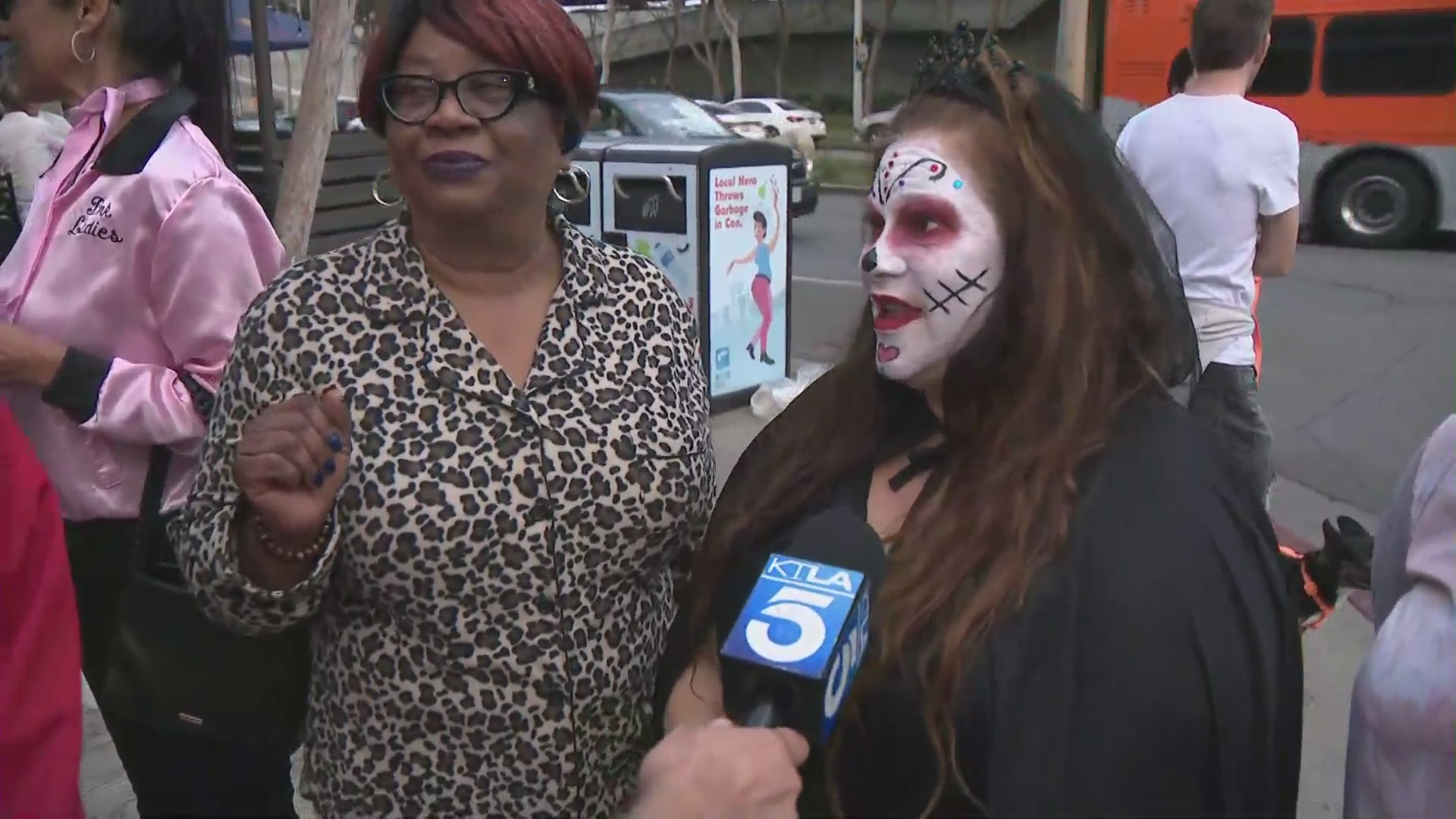 Carnaval is canceled for the second year in a row, but vaccinated Halloween revelers can still enjoy the bars and restaurants in West Hollywood on Oct. 31, 2021. (KTLA)