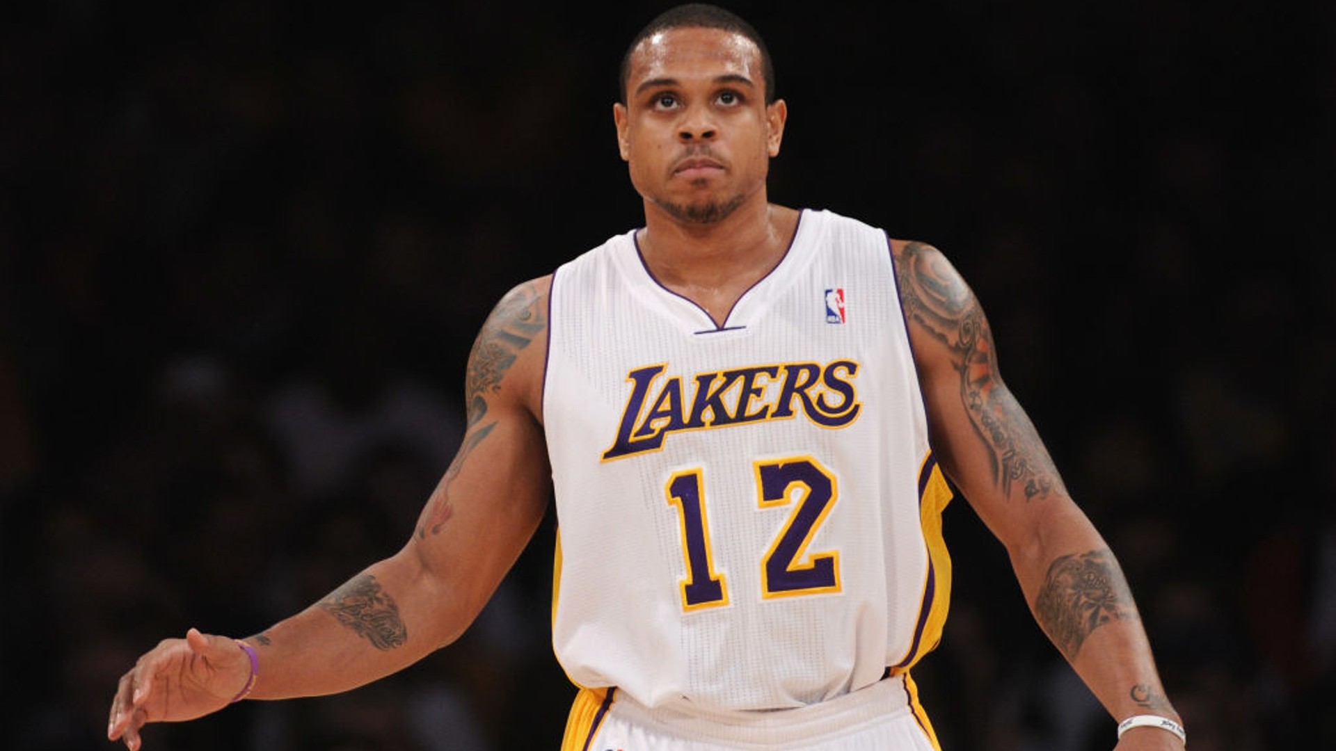 Shannon Brown of the Los Angeles Lakers reacts after missing a shot against the Portland Trail Blazers during the game against the Portland Trail Blazersat the Staples Center on March 20, 2011 in Los Angeles. (Harry How/Getty Images)