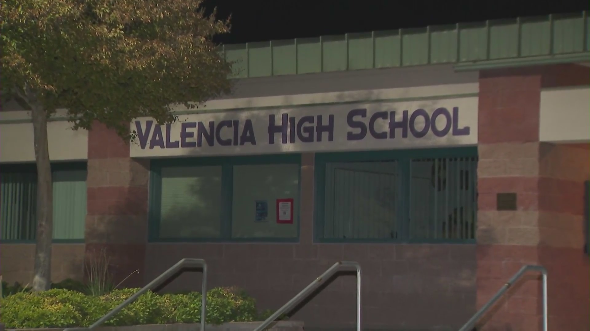 Valencia High School is seen in this file image taken on Oct. 27, 2021. (KTLA)