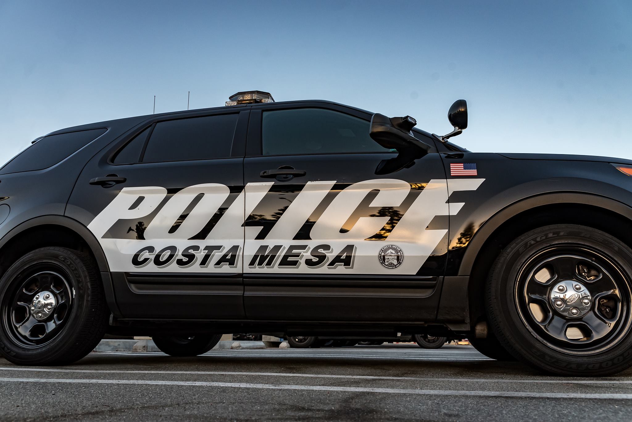 A Costa Mesa Police Department vehicle is seen in an undated file photo shared by the department.