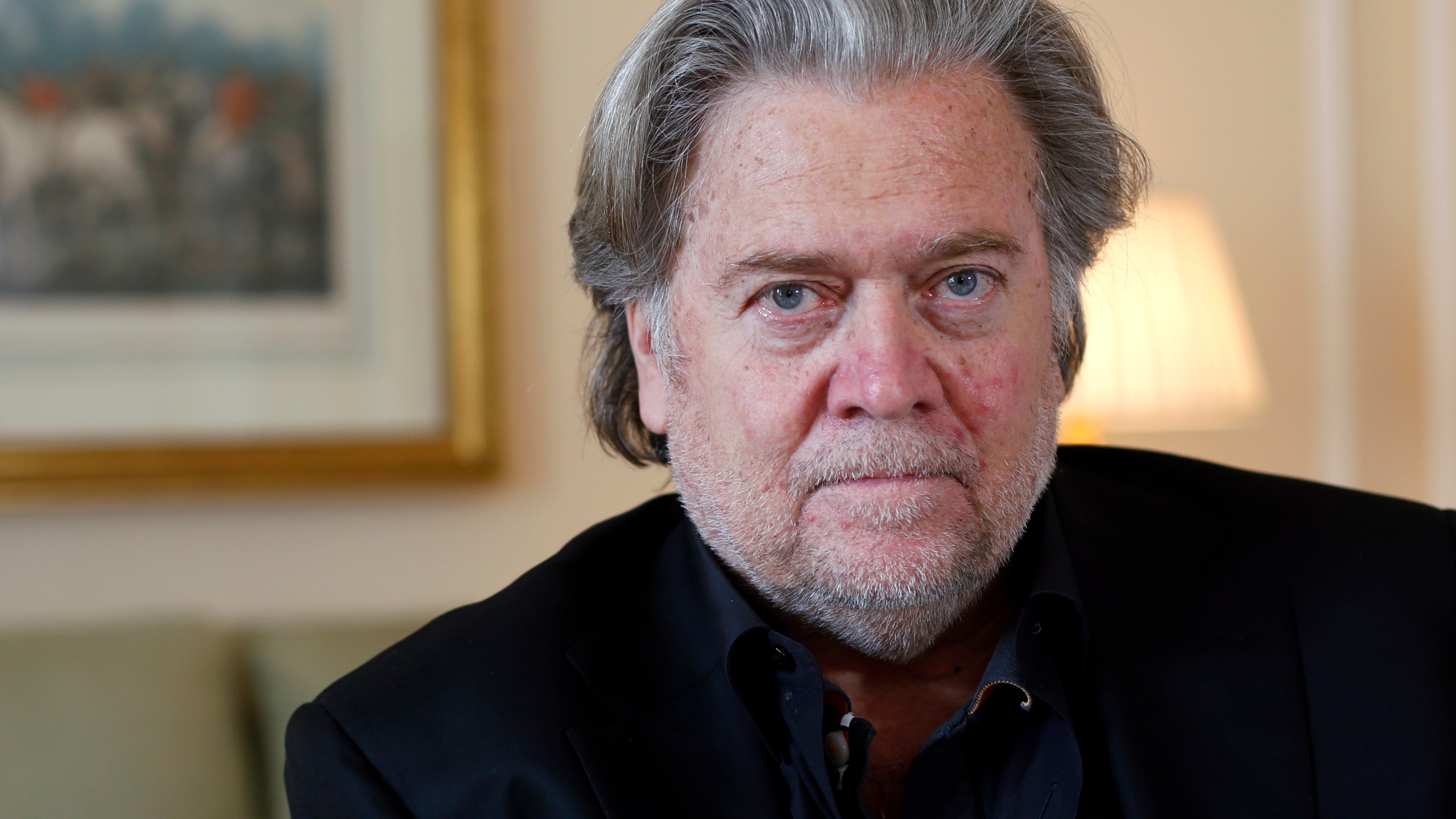 Former White House strategist Steve Bannon poses prior to an interview with The Associated Press, in Paris, May 27, 2019. Bannon, a longtime ally to former President Donald Trump, was indicted Friday, Nov. 12, 2021, on two counts of contempt of Congress after he defied a congressional subpoena from the House committee investigating the insurrection at the U.S. Capitol. (AP Photo/Thibault Camus, File)