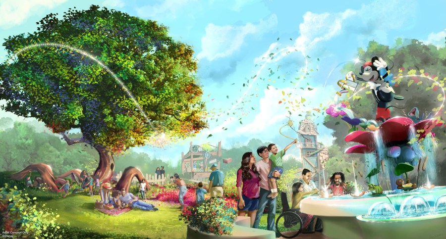 A rendering of a reimagined Mickey's Toontown in Disneyland Park was shared by the park on Nov. 15, 2021.