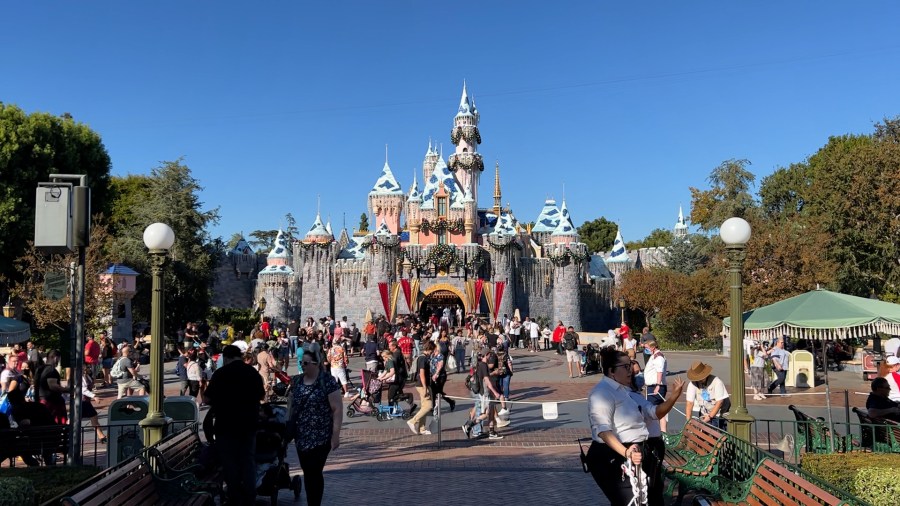 A view of Sleeping Beauty Castle at Disneyland on Nov. 13, 2021.