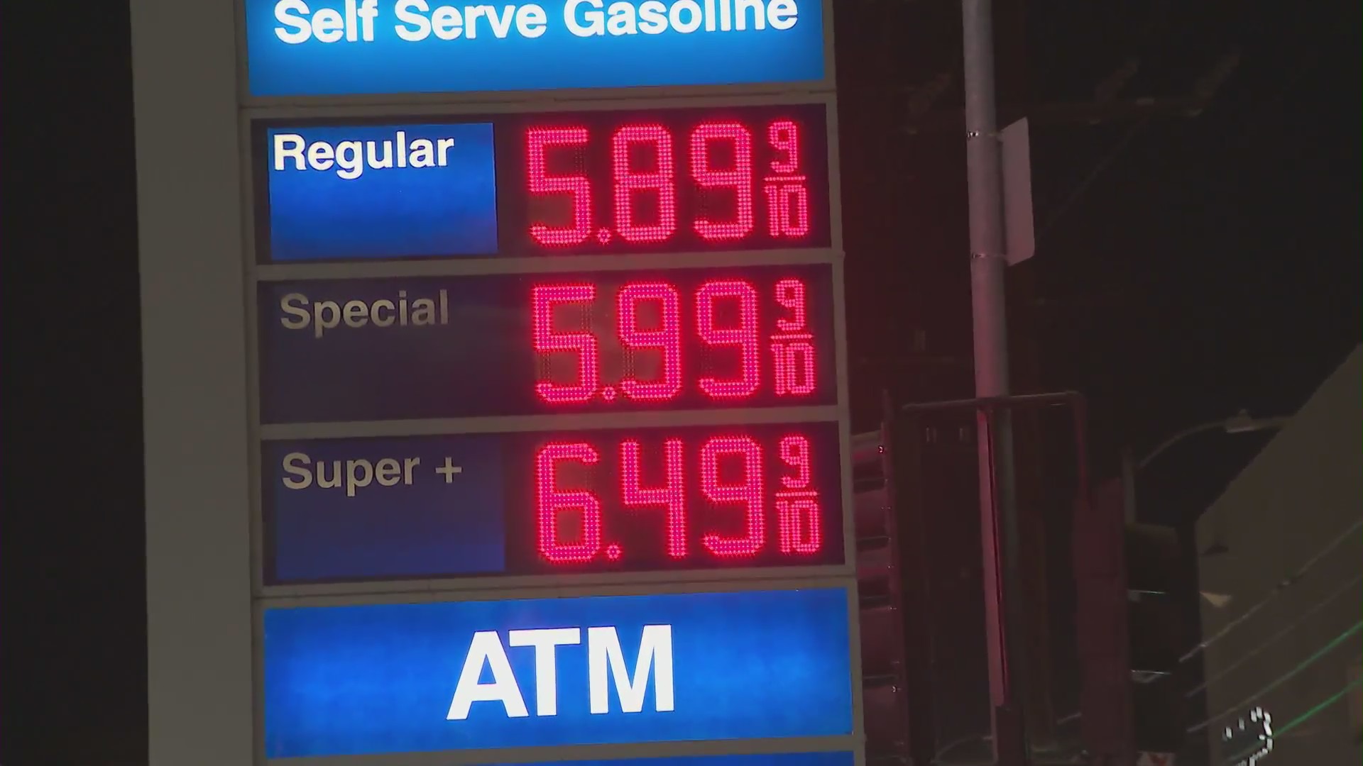 Gas prices are concerning many in Los Angeles on Nov. 12, 2021. (KTLA)