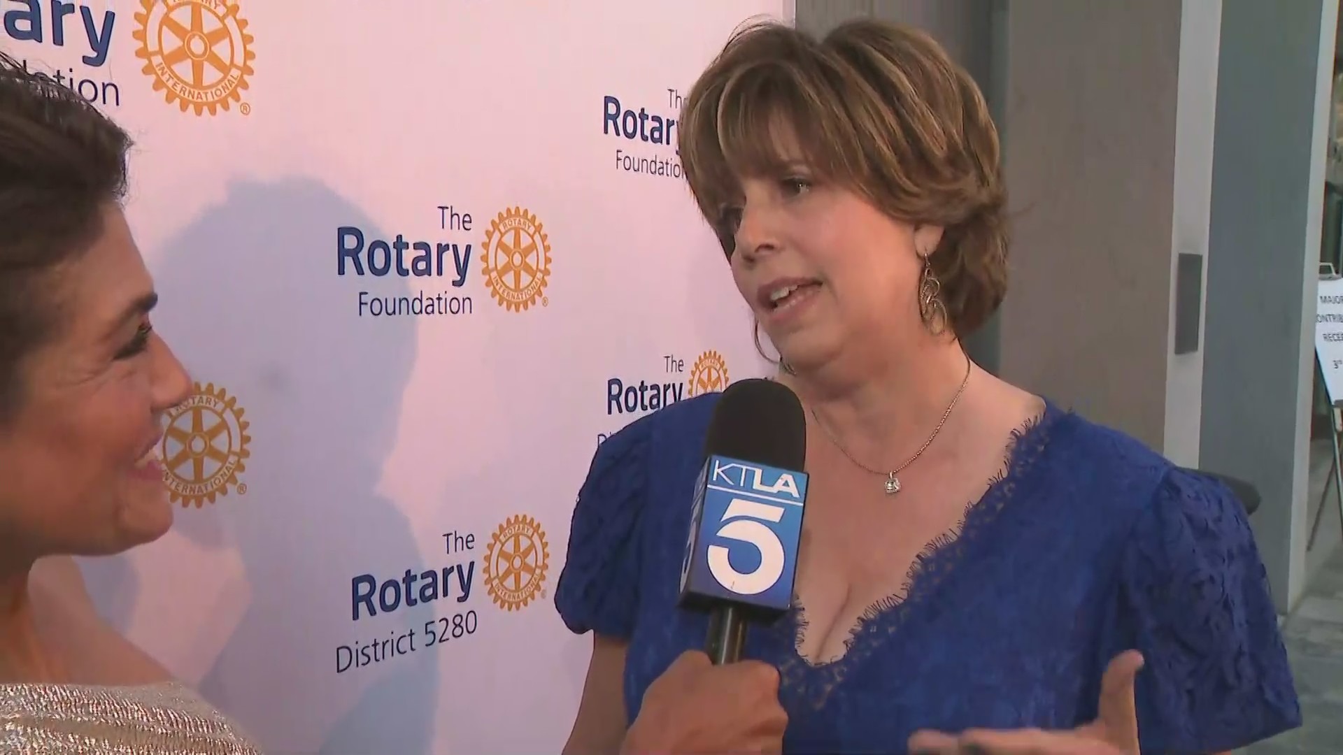 Film producer Dete Meserve was honored by Rotary International District 5280 on Nov. 6, 2021. (KTLA)