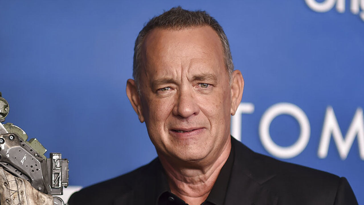 Tom Hanks arrives at the premiere of "Finch" on Nov. 2, 2021, at the Pacific Design Center in West Hollywood. (Richard Shotwell/invision/AP)