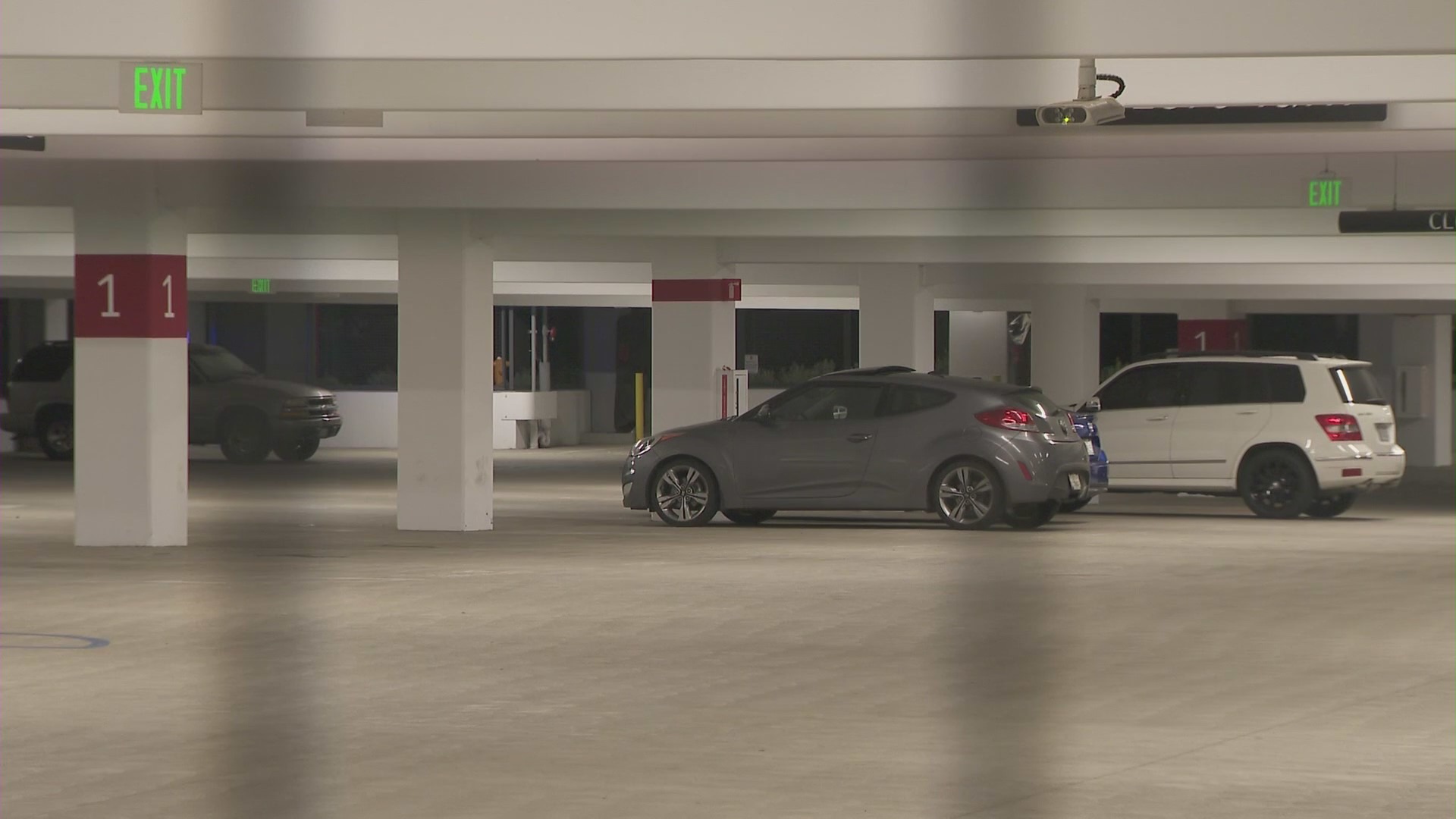 The parking lot at Long Beach City College is seen on Nov. 2, 2021. (KTLA)