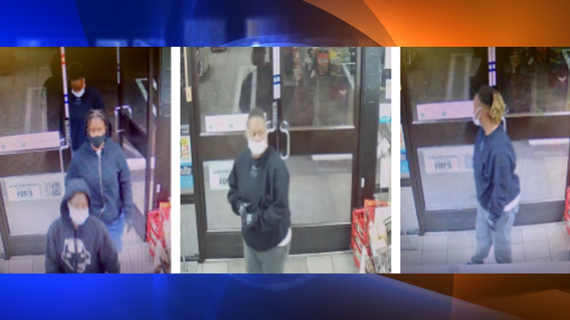 The Los Angeles Police Department is looking for three robbers accused of stealing from 7-Eleven stores in November 2021. (LAPD)