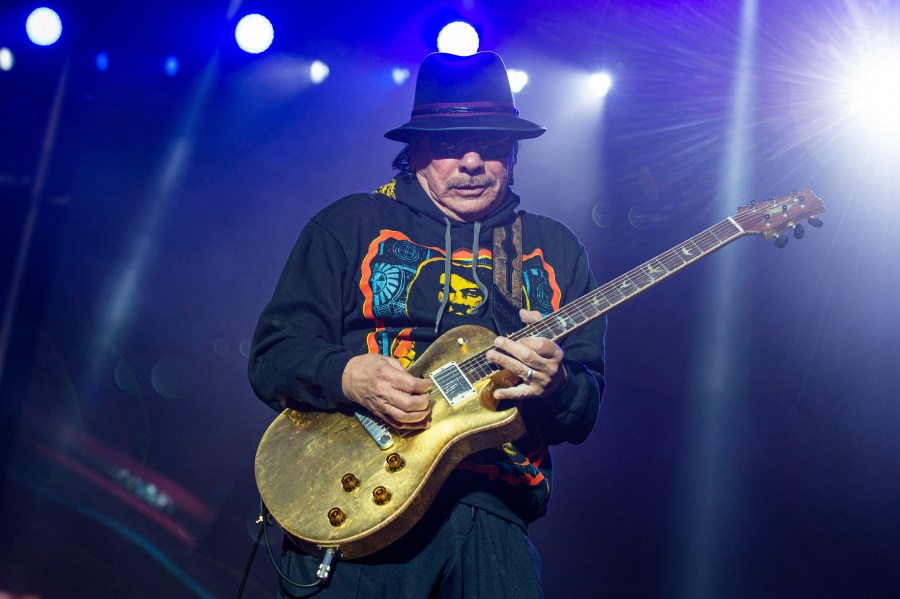 Carlos Santana performs at the BottleRock Napa Valley Music Festival on May 26, 2019, in Napa, Calif. (Amy Harris/Invision/AP, File)