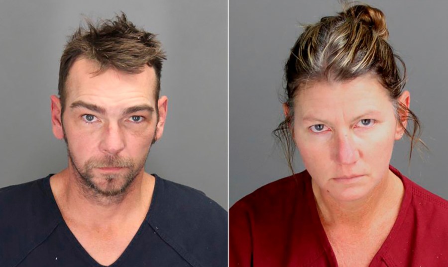 This undated combo of photos provided by the Oakland County Sheriff's Office shows James Crumbley, left, and Jennifer Crumbley, the parents of Ethan Crumbley, a teen accused of killing four students in a shooting at Oxford High School, in Michigan. The Crumbleys are scheduled to return to court on charges of involuntary manslaughter for a probable cause conference in Rochester Hills District Court on Dec. 14, 2021. (Oakland County Sheriff's Office via AP, File)