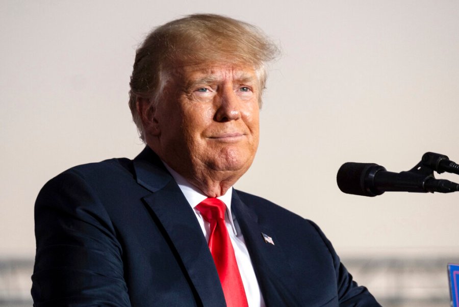 Former President Donald Trump speaks during a rally in Perry, Ga., on Sept. 25, 2021. (AP Photo/Ben Gray, File)