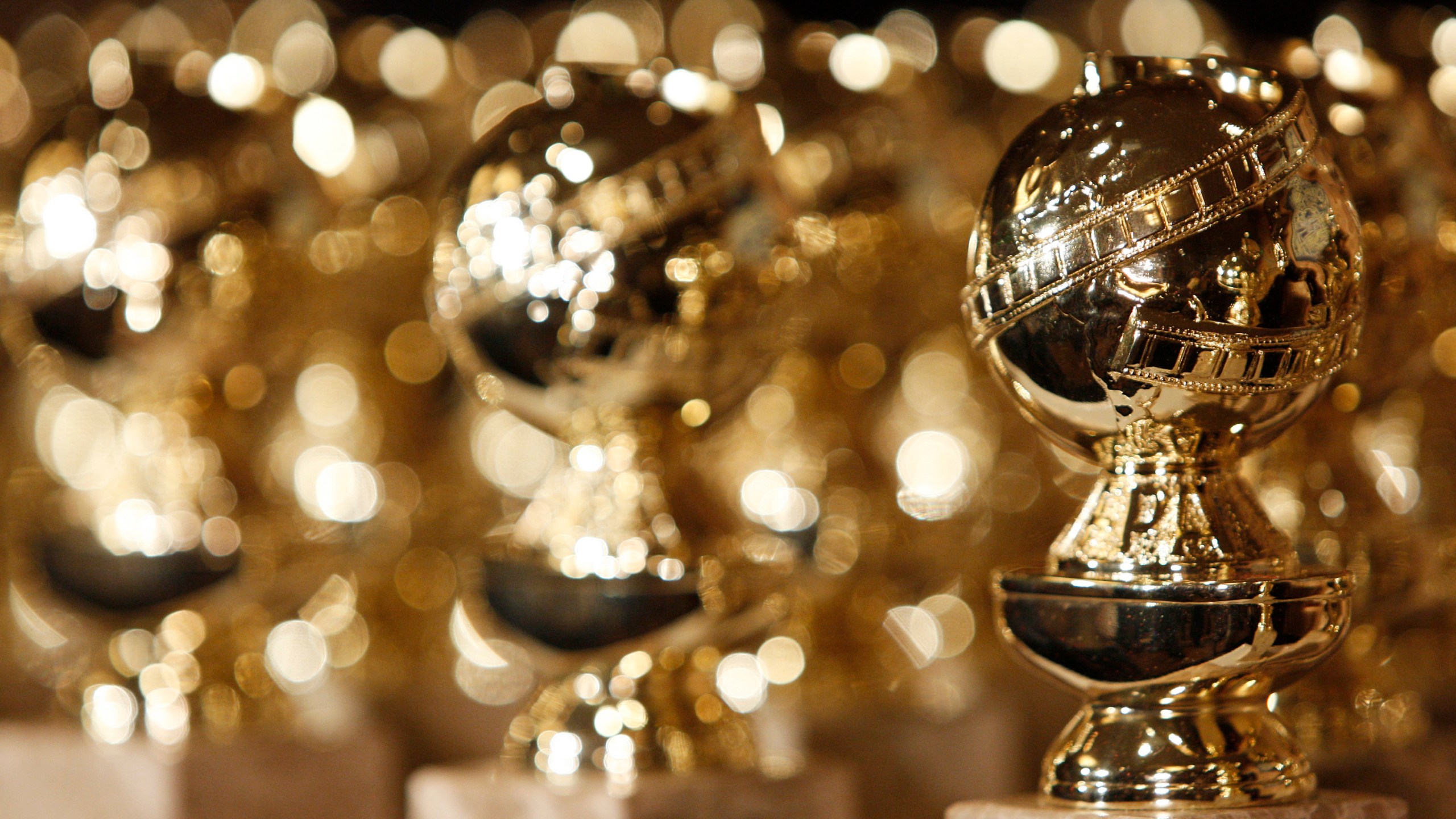 In this Jan.. 6, 2009, file photo, Golden Globe statuettes are seen during a news conference at the Beverly Hilton Hotel in Beverly Hills, Calif. (AP Photo/Matt Sayles, File)